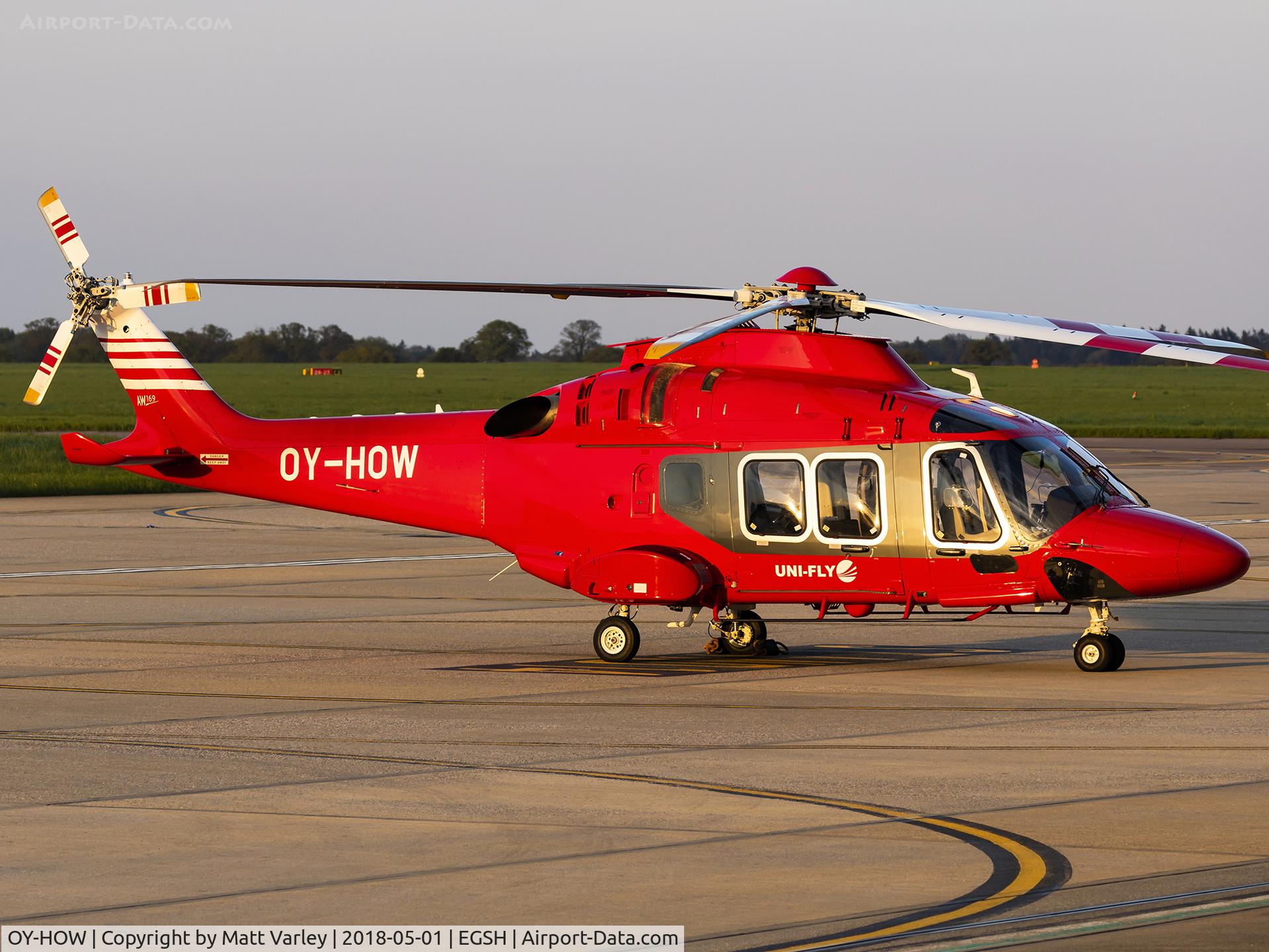 OY-HOW, 2018 AgustaWestland AW169 C/N 69068, Sat at Saxons