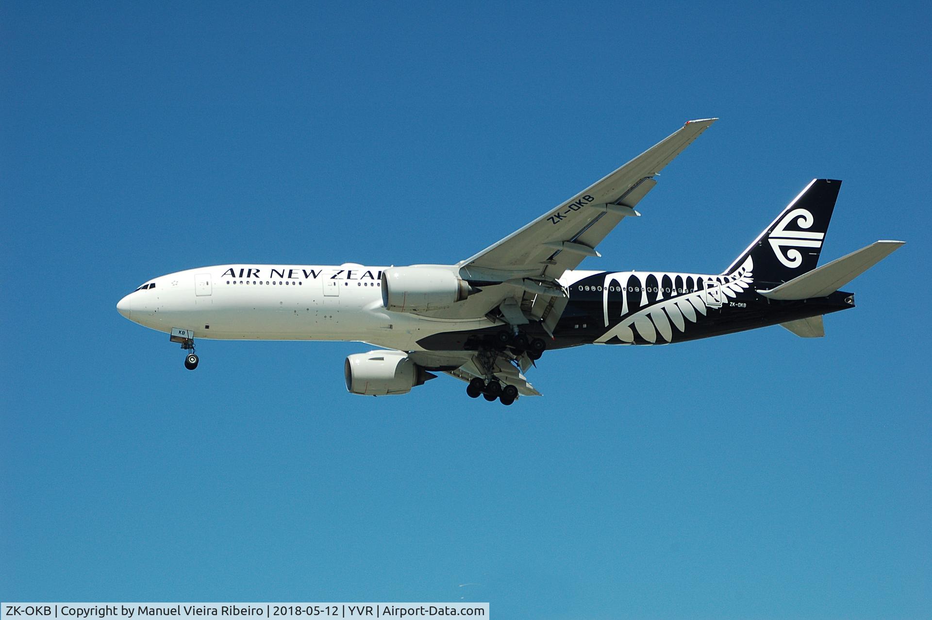 ZK-OKB, 2005 Boeing 777-219/ER C/N 34376, NZ24 from Auckland