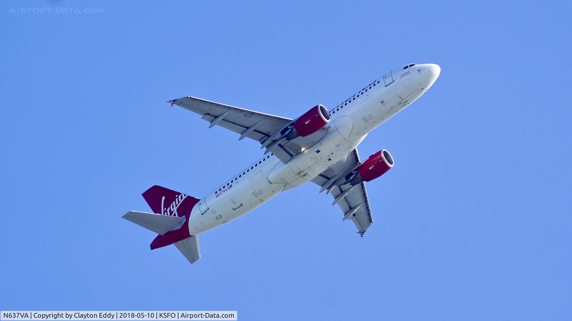 N637VA, 2008 Airbus A320-214 C/N 3465, SFO 2018.