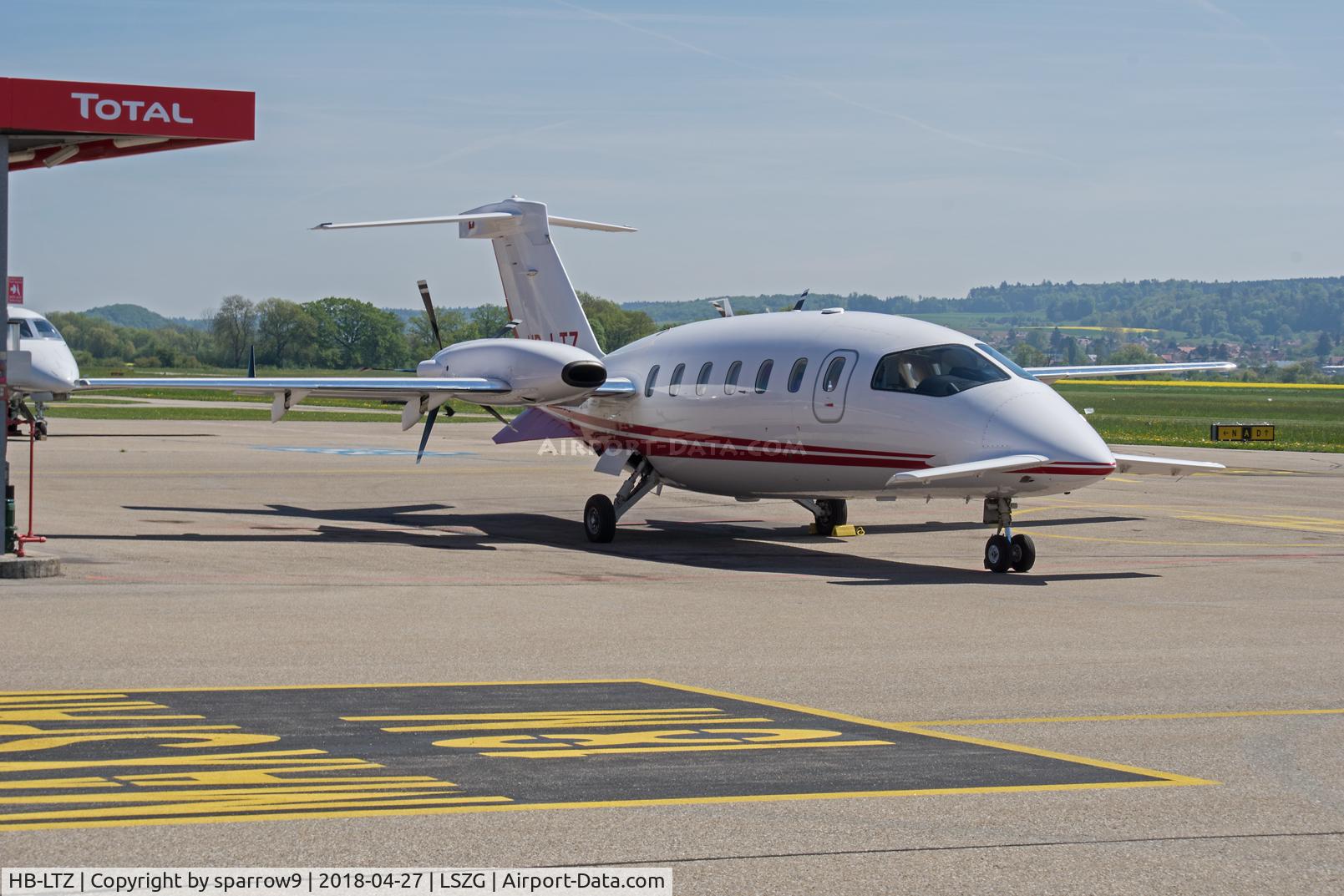 HB-LTZ, 2006 Piaggio P-180 Avanti II C/N 1105, Refuelling at Grenchen.