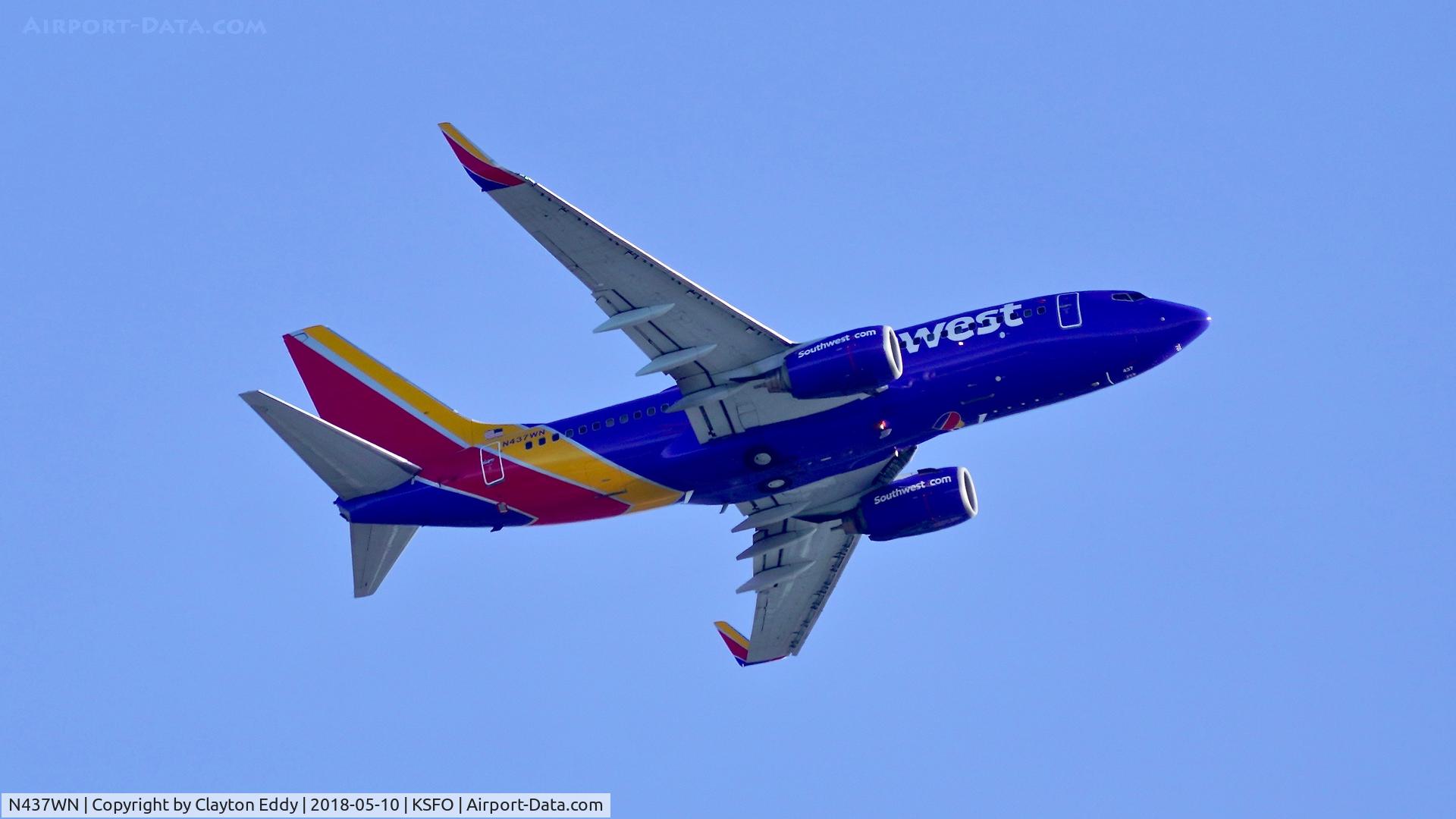 N437WN, 2003 Boeing 737-7H4 C/N 29832, SFO 2018.