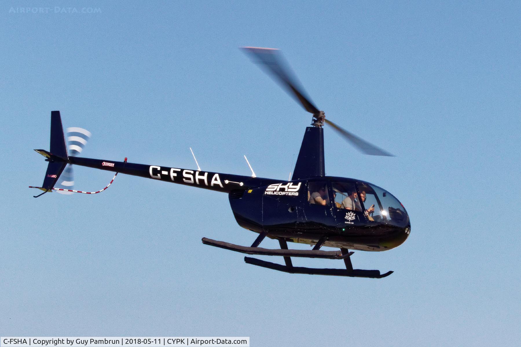 C-FSHA, 2011 Robinson R44 II C/N 31-7752062, Departing