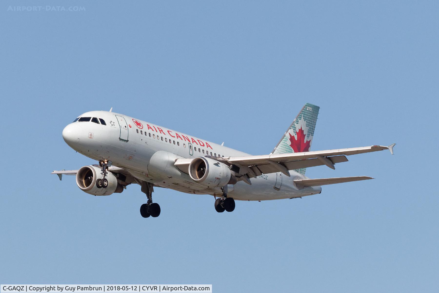 C-GAQZ, 1997 Airbus A319-114 C/N 740, Landing
