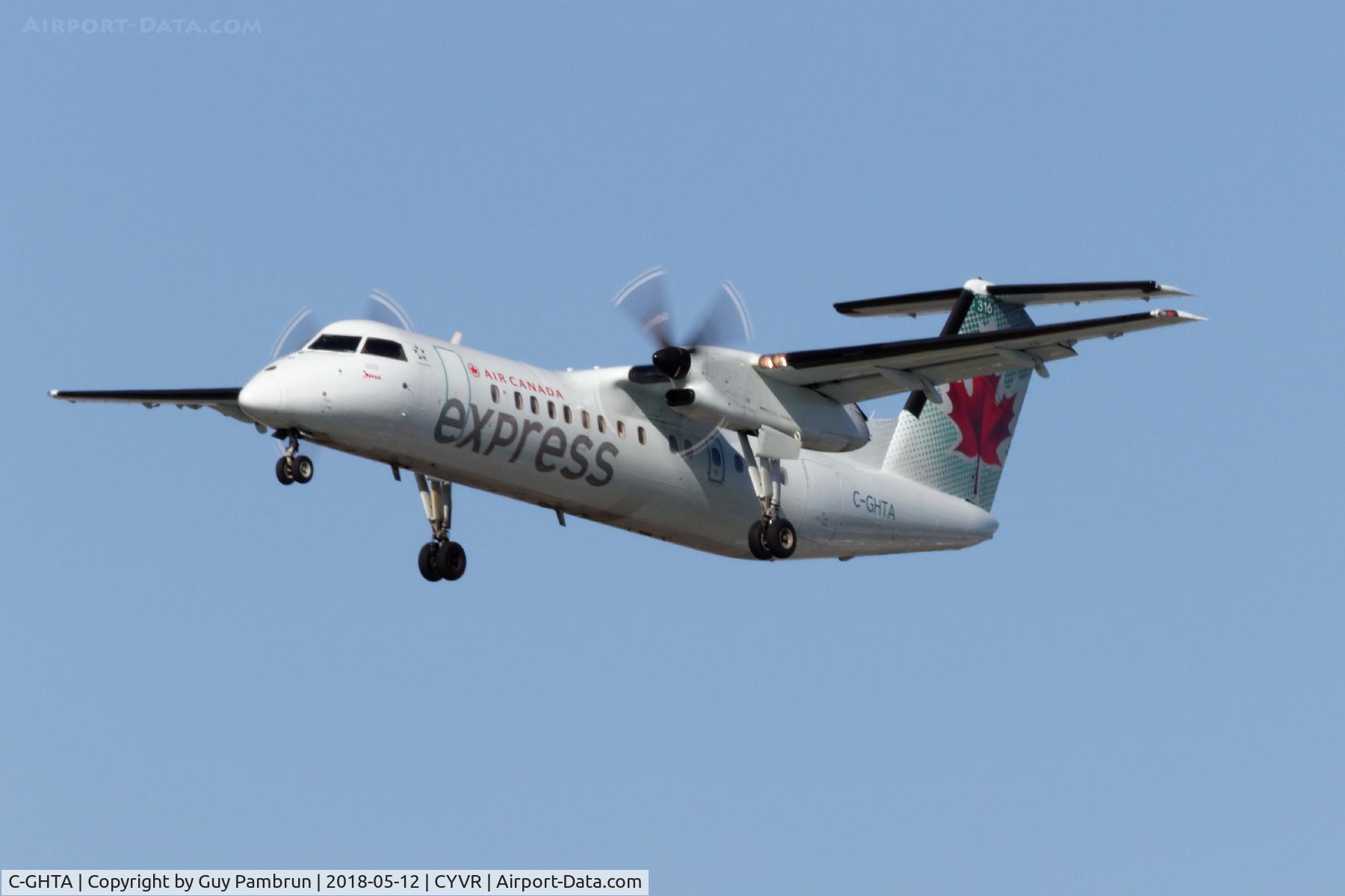 C-GHTA, 1989 De Havilland Canada DHC-8-301 Dash 8 C/N 198, Landing