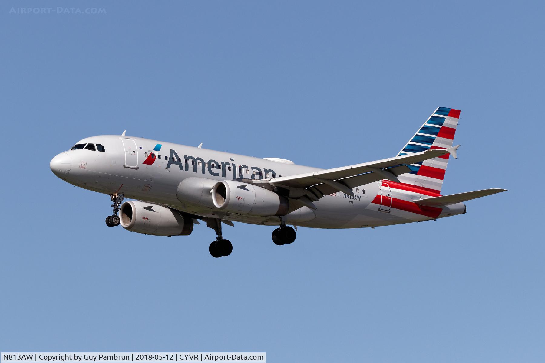 N813AW, 2000 Airbus A319-132 C/N 1223, Landing