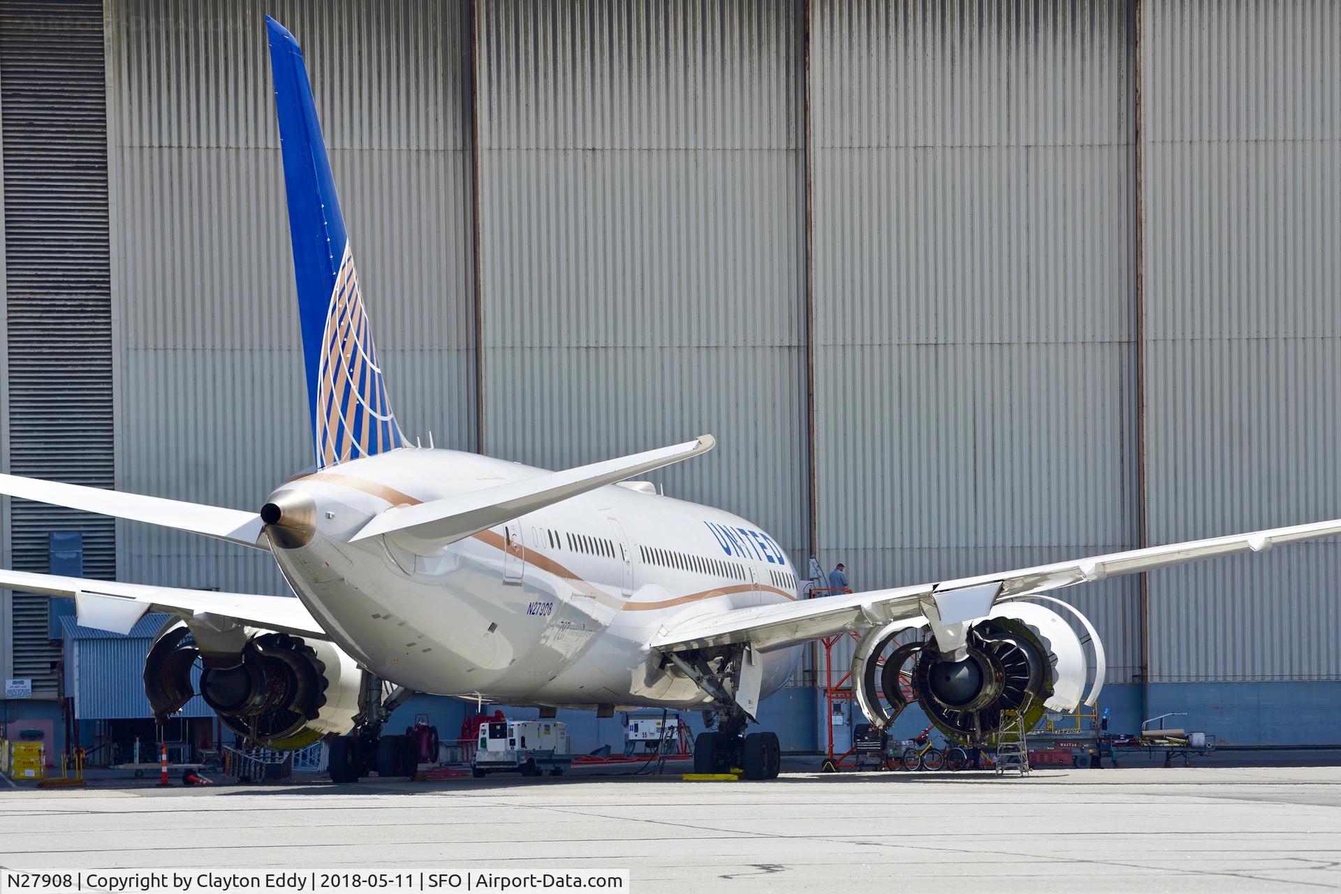 N27908, 2013 Boeing 787-8 Dreamliner C/N 36400, SFO 2018.