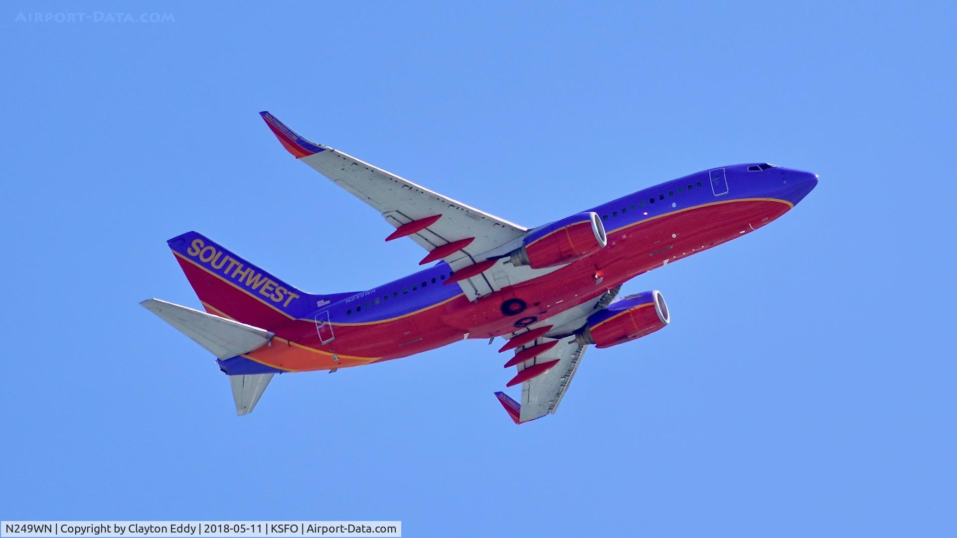 N249WN, 2006 Boeing 737-7H4 C/N 34951, SFO 2018.