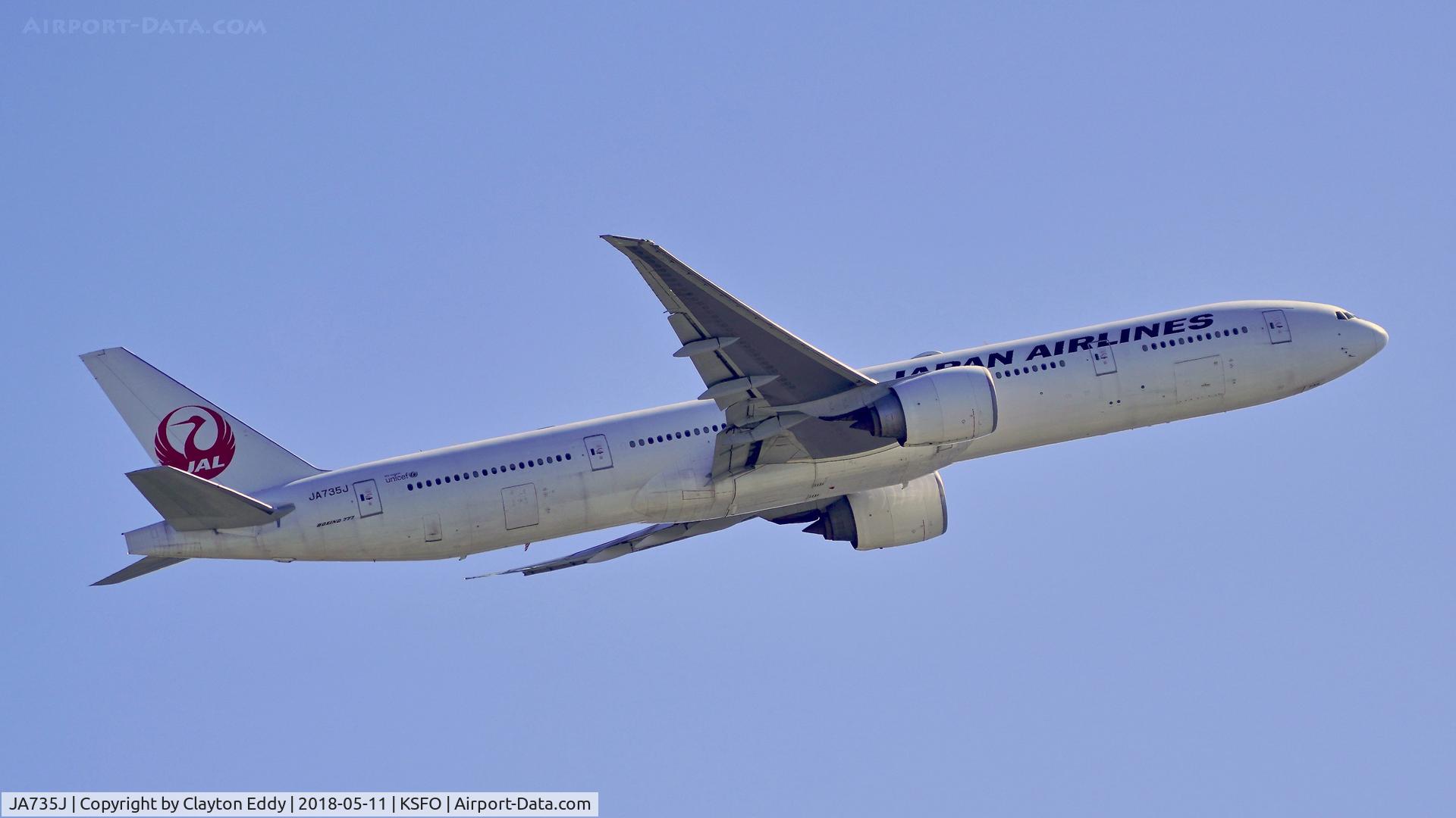 JA735J, 2006 Boeing 777-346/ER C/N 32434, SFO 2018.