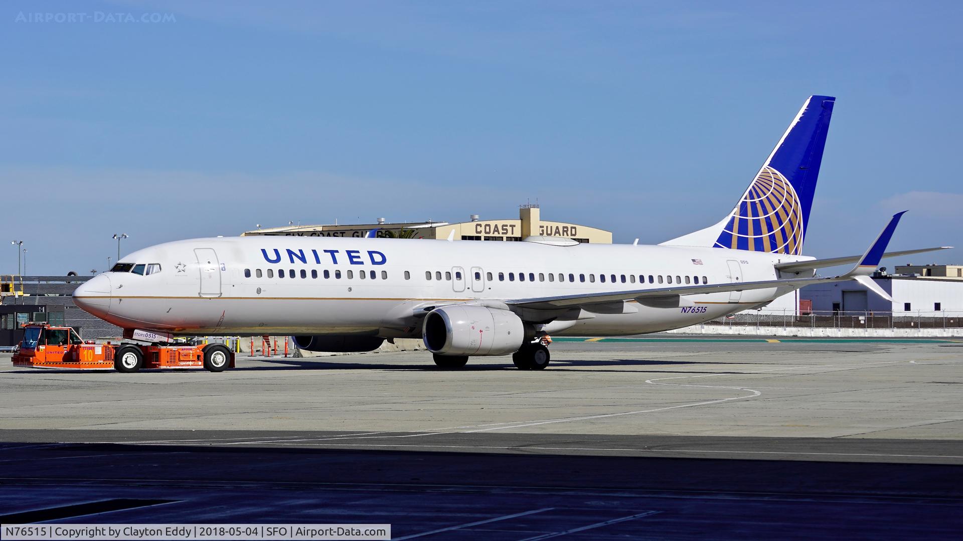 N76515, 2008 Boeing 737-824 C/N 31623, SFO 2018.