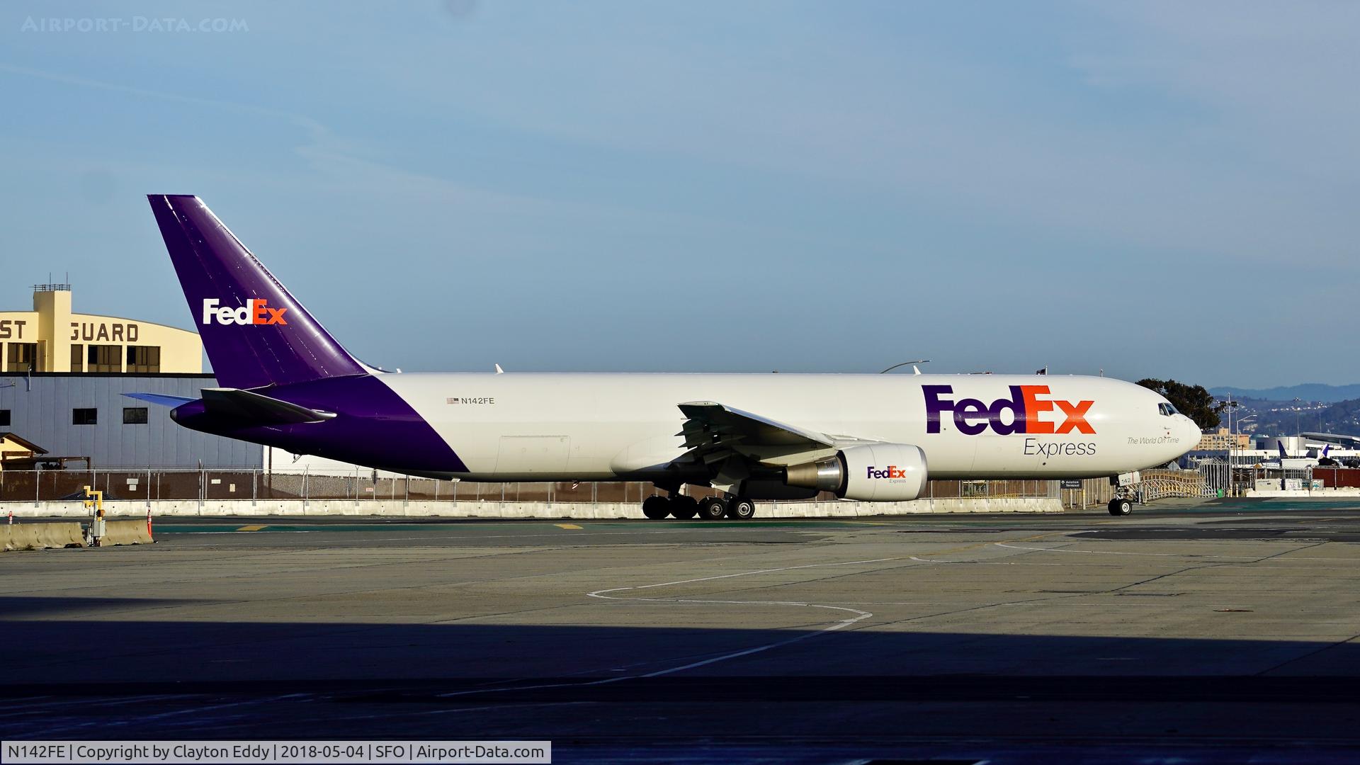 N142FE, 2016 Boeing 767-300F C/N 42725, SFO 2018.