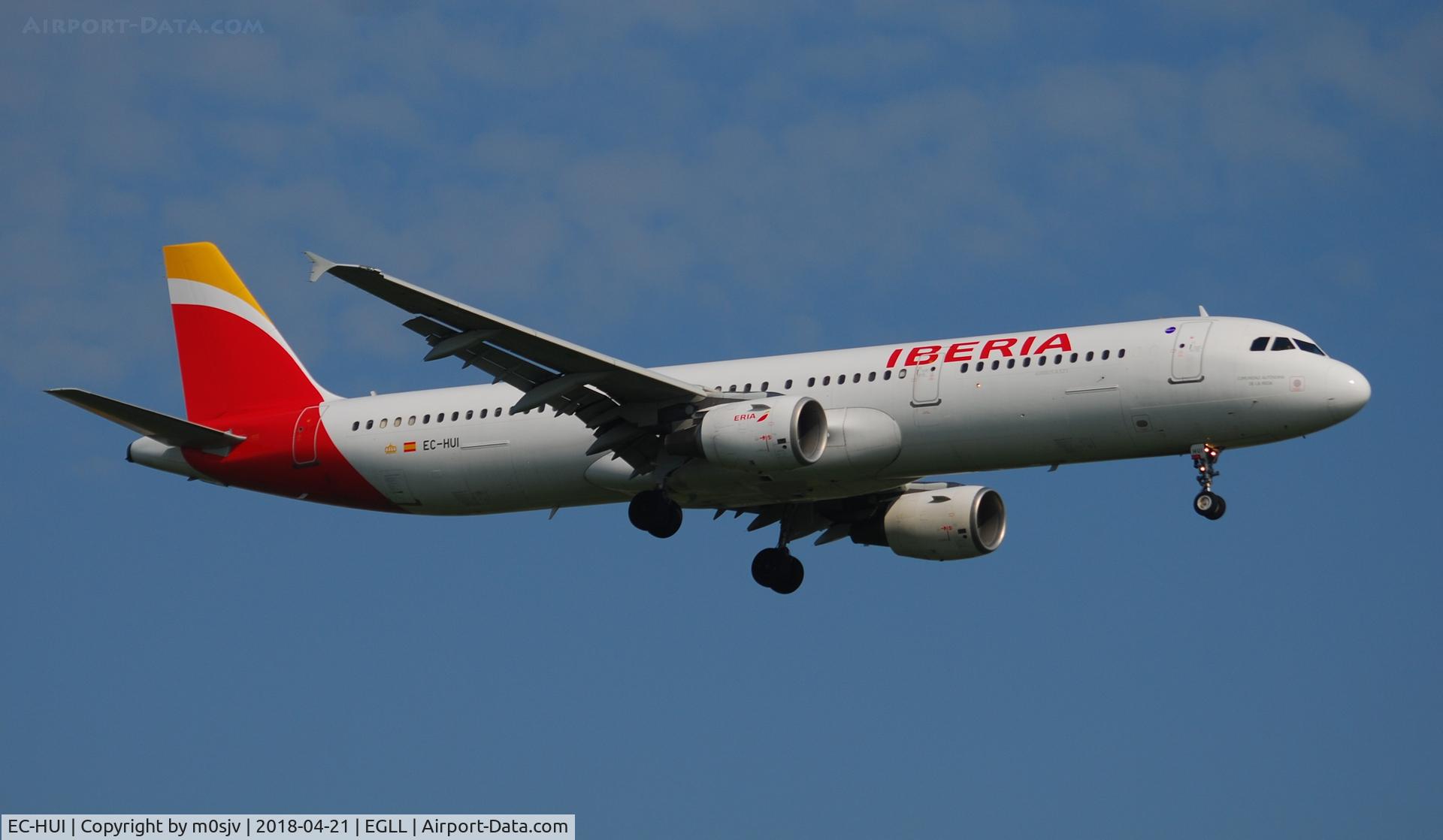 EC-HUI, 1999 Airbus A321-211 C/N 1027, Taken from the Threshold of 29L