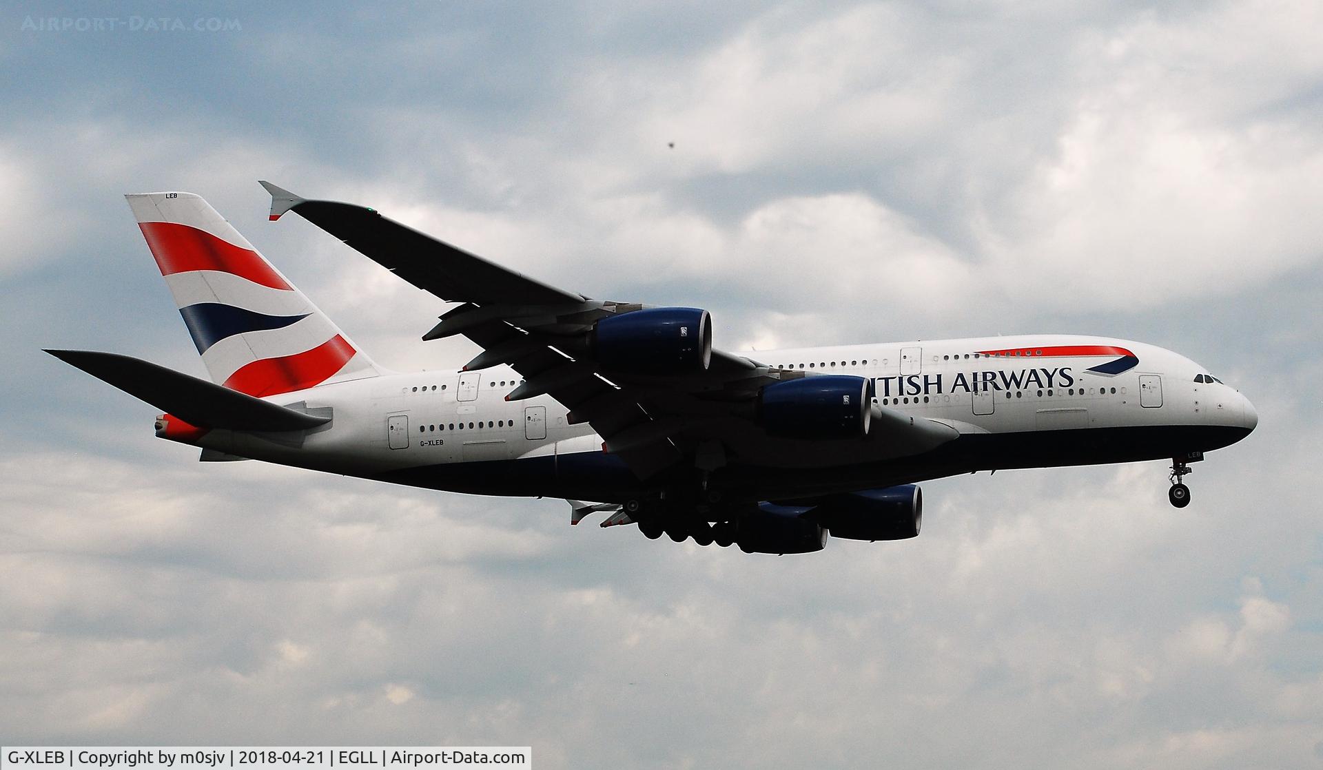 G-XLEB, 2013 Airbus A380-841 C/N 121, Taken from the Threshold of 29L