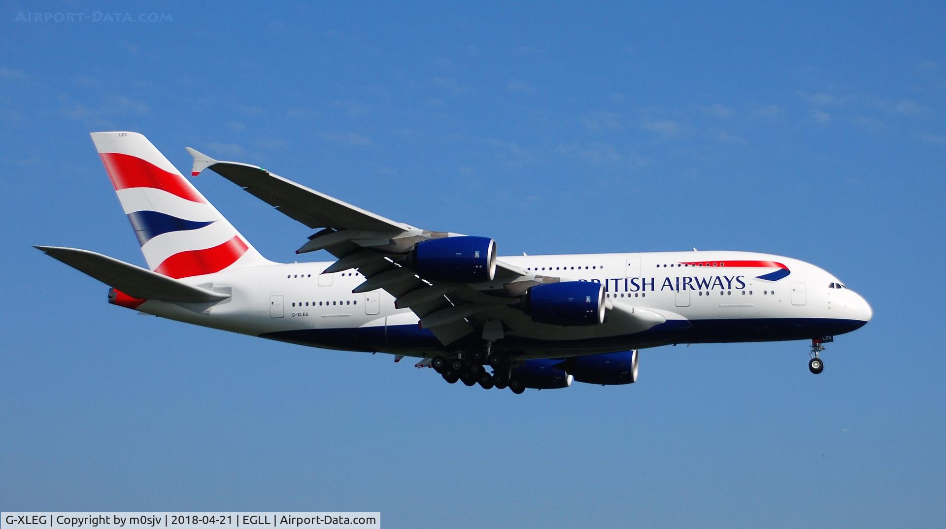 G-XLEG, 2014 Airbus A380-841 C/N 161, Taken from the Threshold of 29L