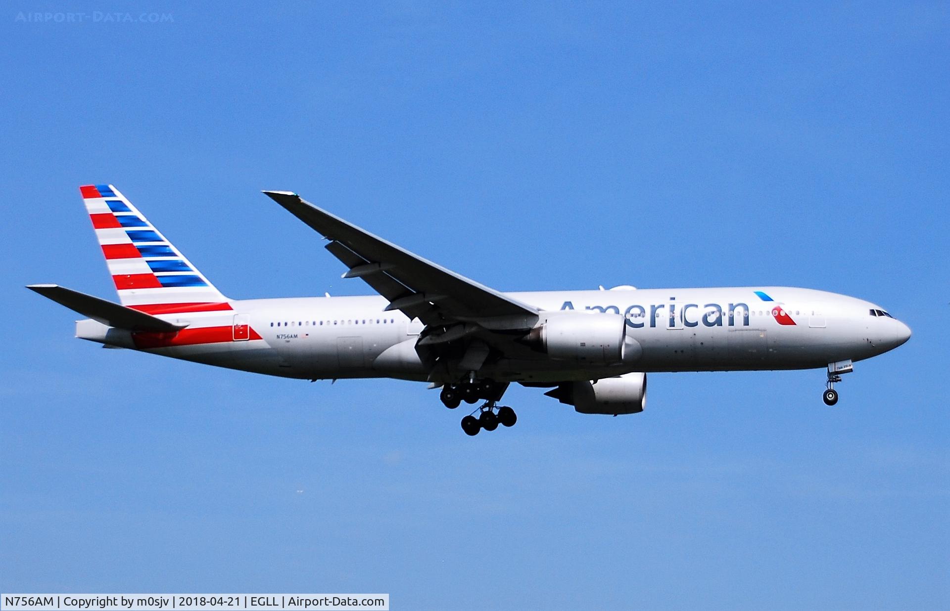 N756AM, 2001 Boeing 777-223 C/N 30264, Taken from the Threshold of 29L