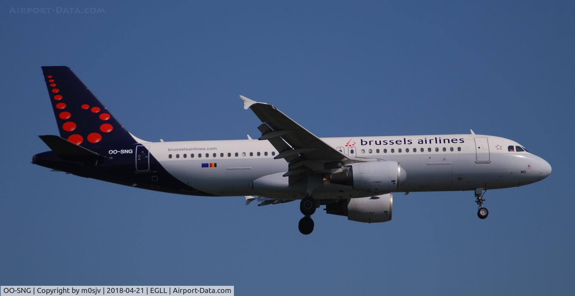 OO-SNG, 2002 Airbus A320-214 C/N 1885, Taken from the Threshold of 29L
