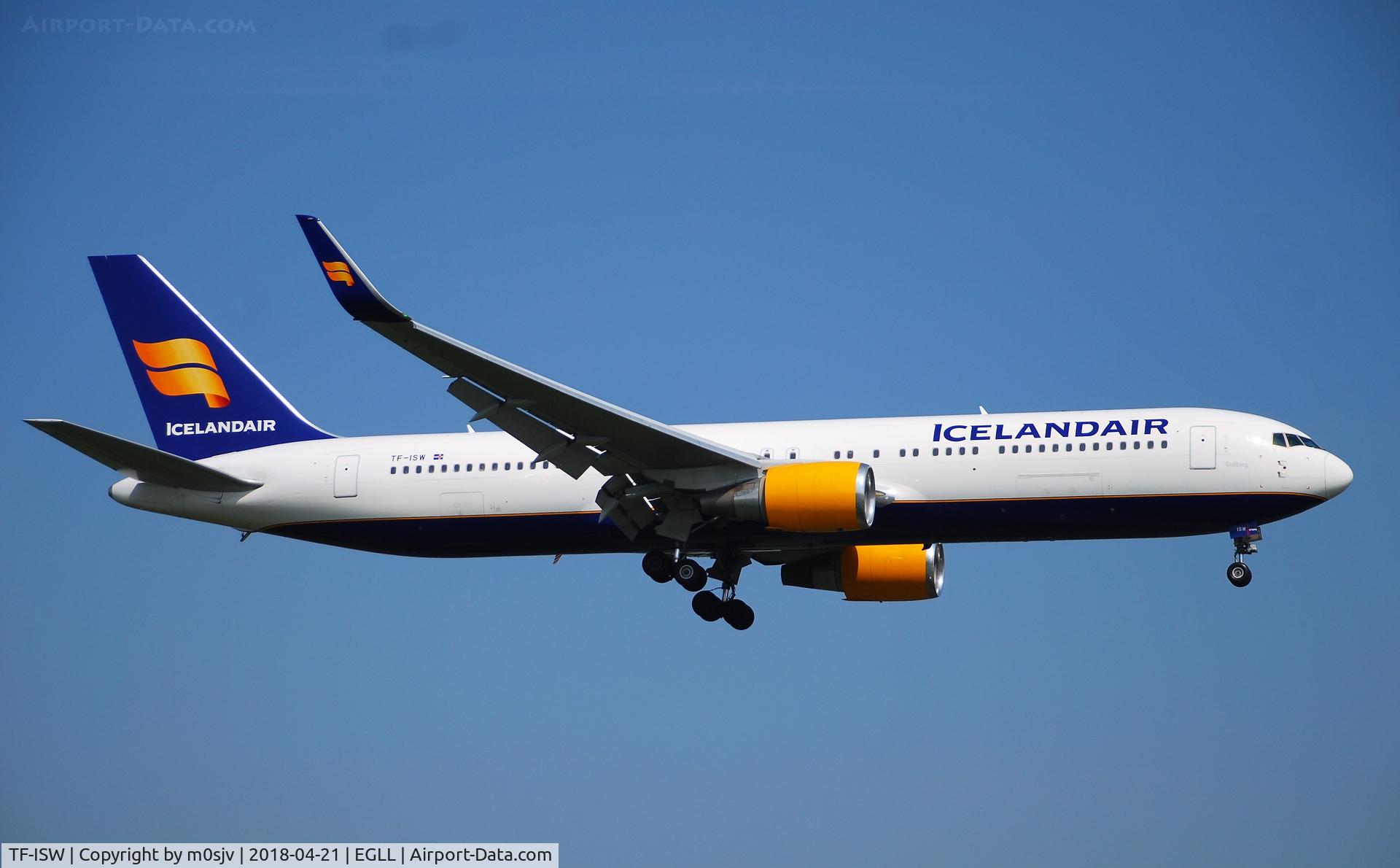 TF-ISW, 1997 Boeing 767-319/ER C/N 28745, Taken from the Threshold of 29L
