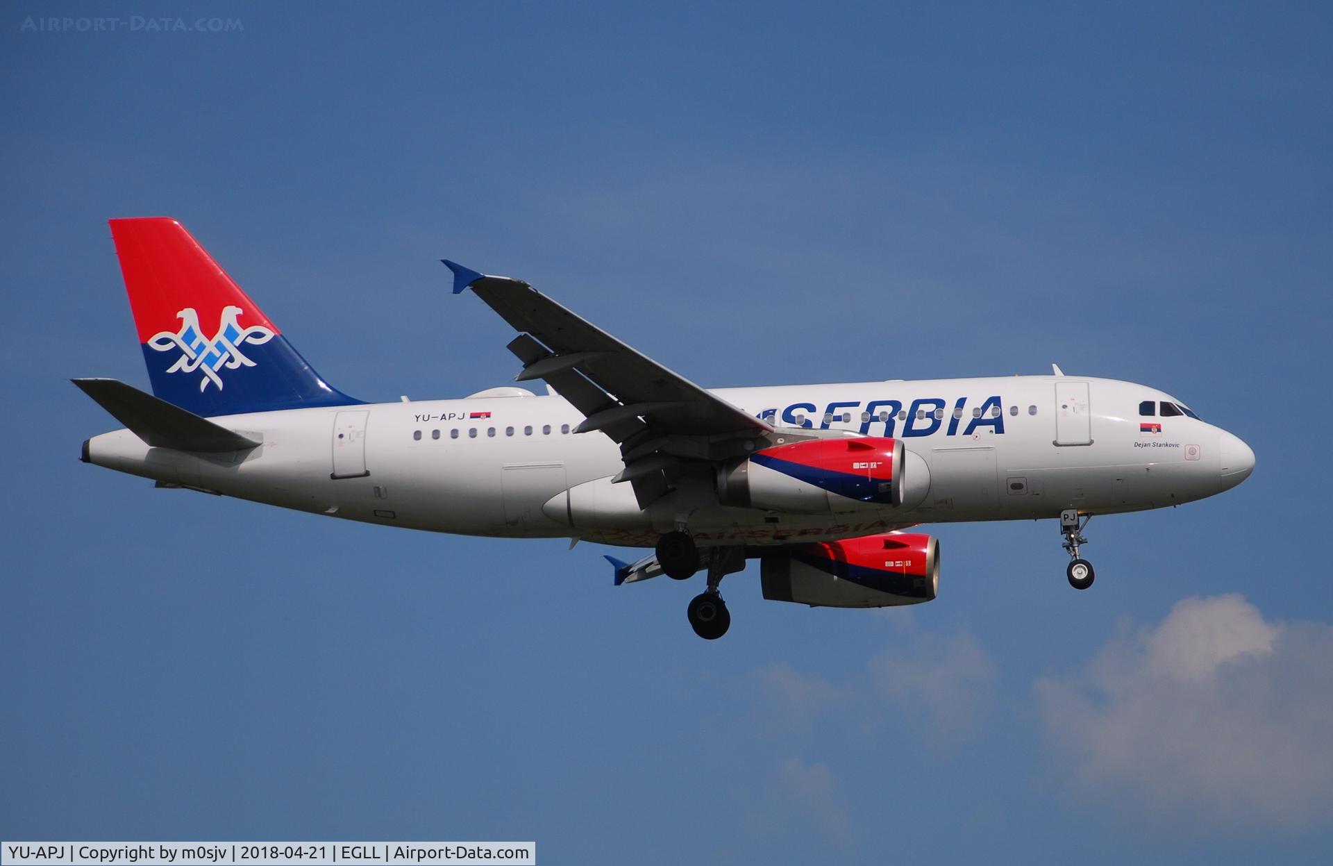 YU-APJ, 2000 Airbus A319-132 C/N 1159, Taken from the Threshold of 29L