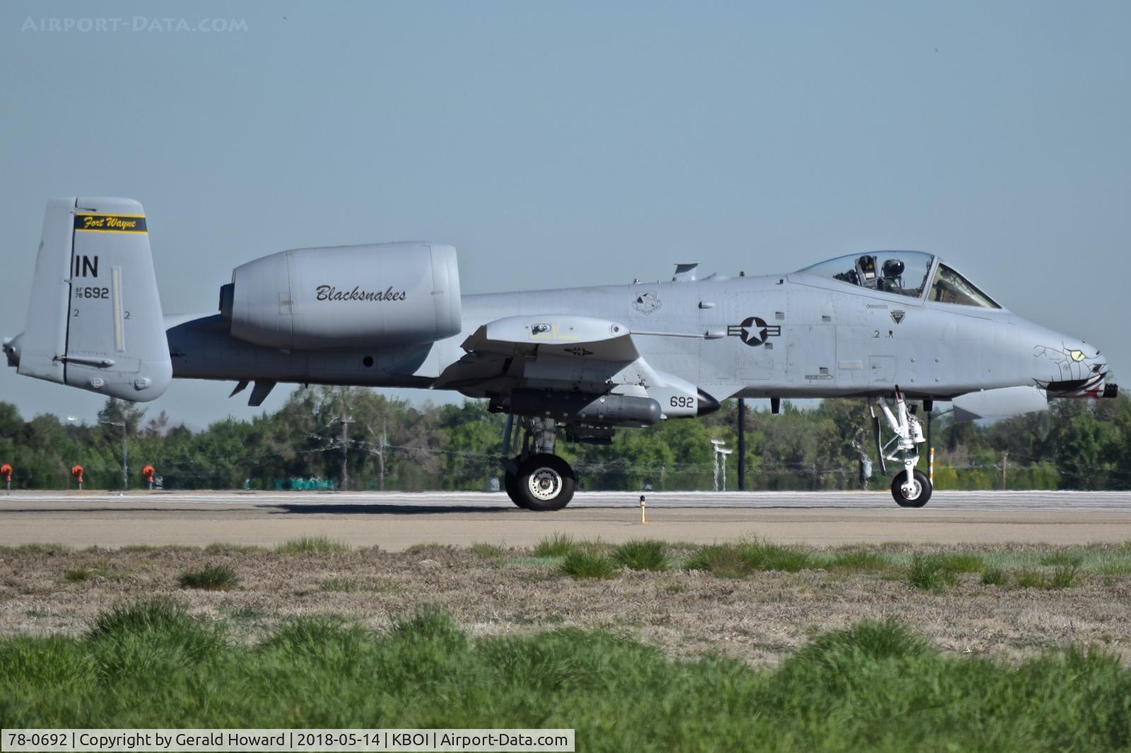 78-0692, 1978 Fairchild Republic A-10C Thunderbolt II C/N A10-0312, Taxiing onto RWY 10L.