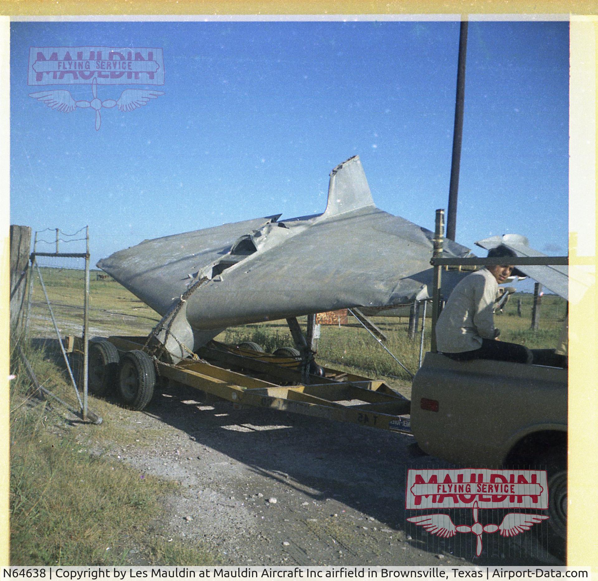N64638, 1947 Eichman Ellis Vernon AEROBAT B C/N 101, This is the EV Eichman Aerobat test flown and crashed by Les Mauldin (year undetermined) but it appears to be mid to late  1960s.  This comes from a slide image directly from family archives which are being assessed at this time.  I hope to find more.....