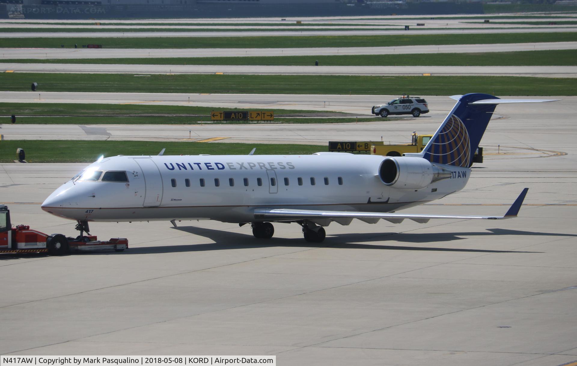 N417AW, 2002 Bombardier CRJ-200LR (CL-600-2B19) C/N 7610, CL-600-2B19