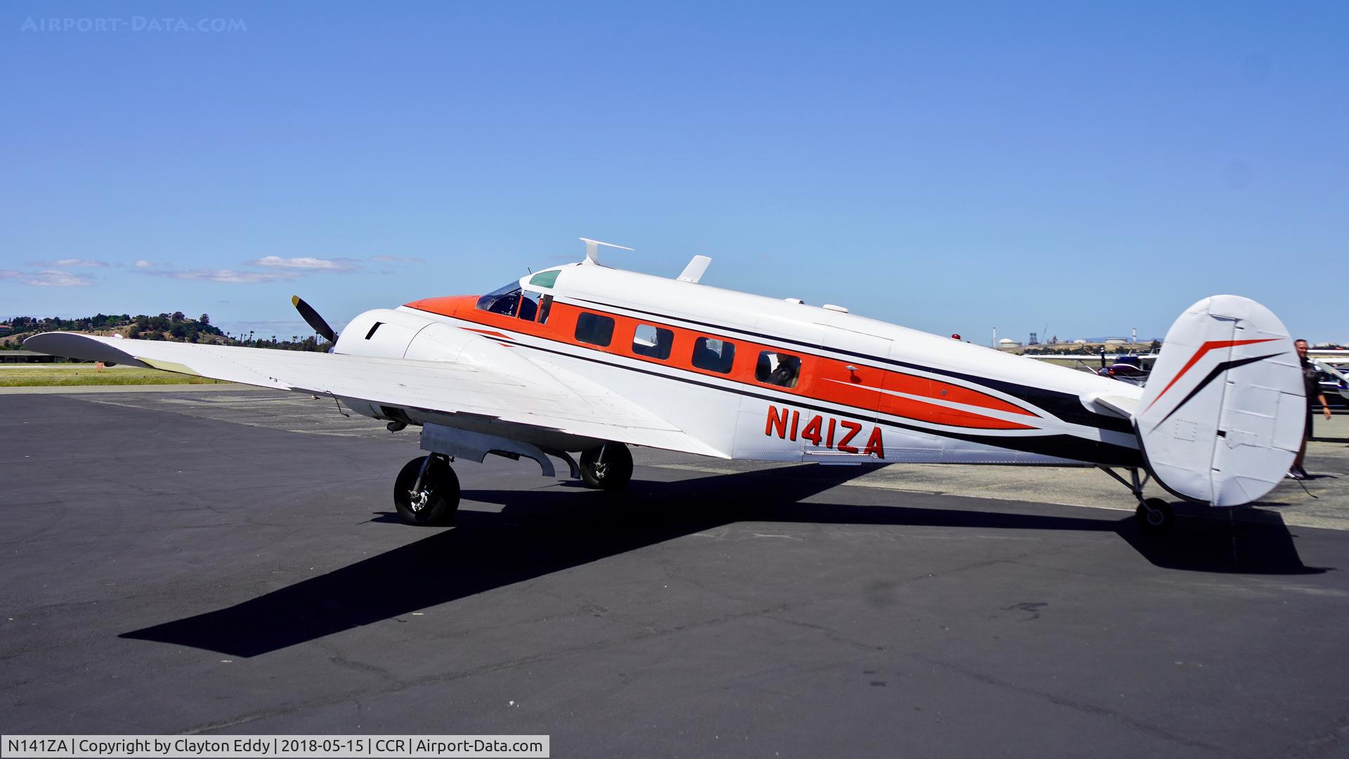 N141ZA, 1956 Beech E18S C/N BA-178, Buchanan Field Concord California 2018.
