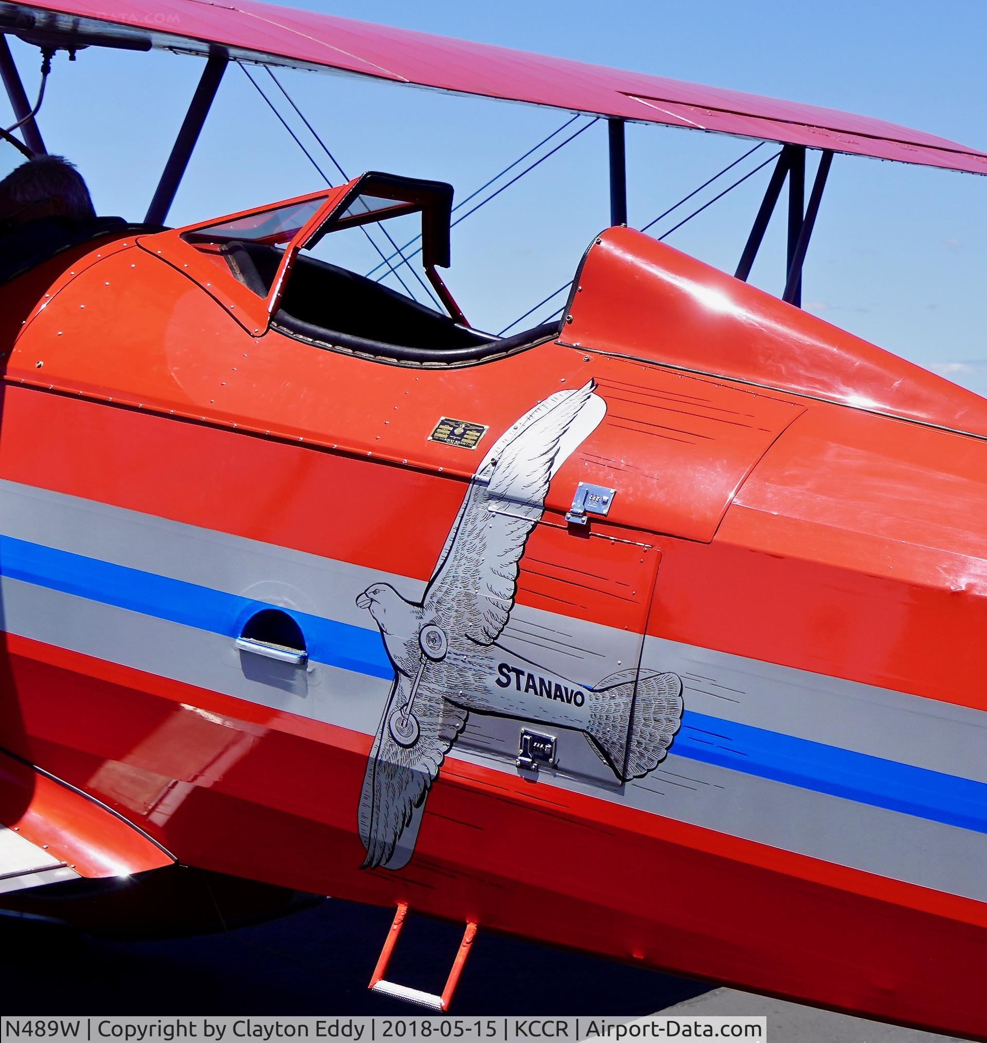 N489W, 1931 Stearman 4-CM-1 Senior Speedmail C/N 4037, Buchanan Field Concord California 2018.