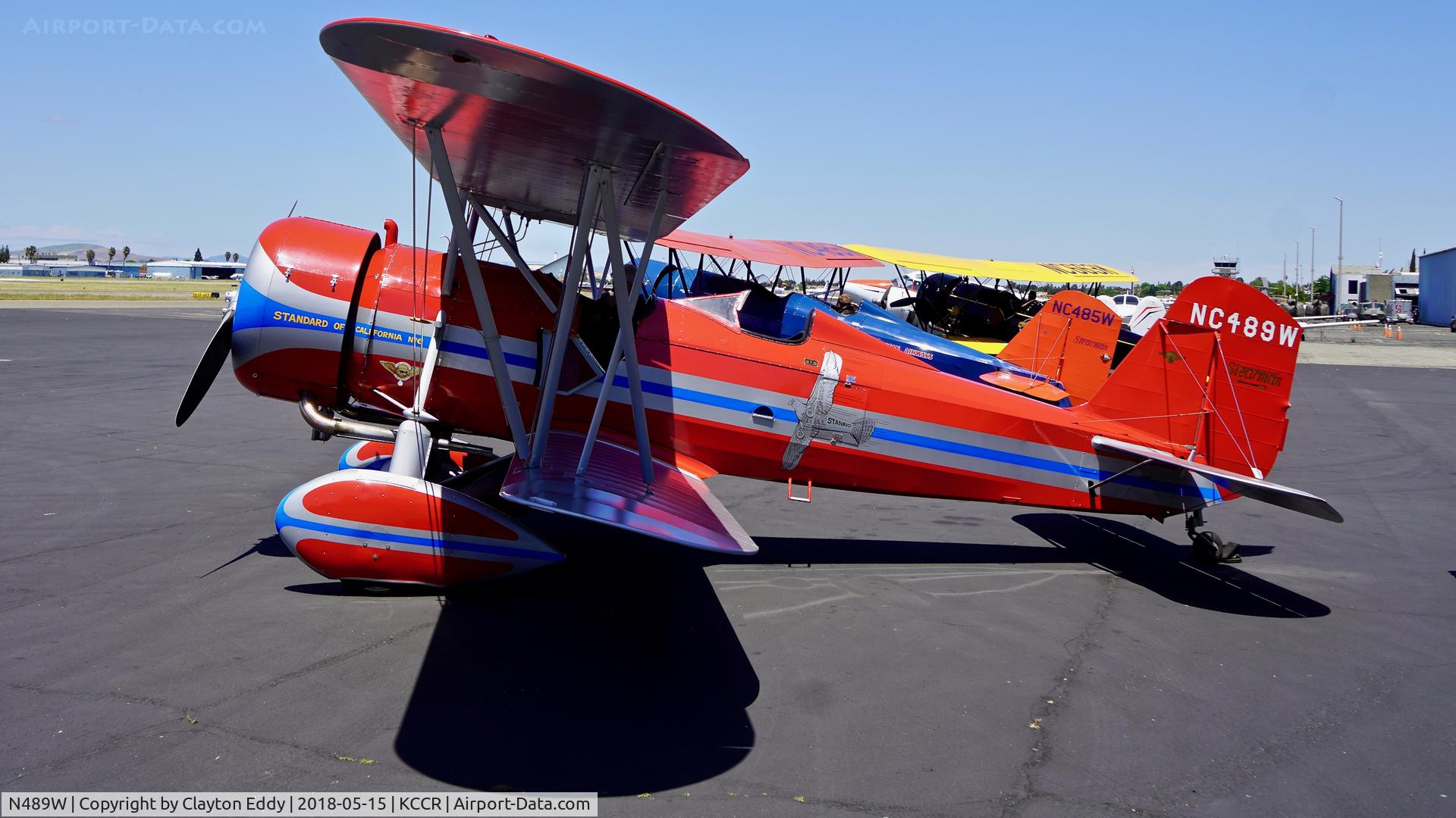 N489W, 1931 Stearman 4-CM-1 Senior Speedmail C/N 4037, Buchanan Field Concord California 2018.