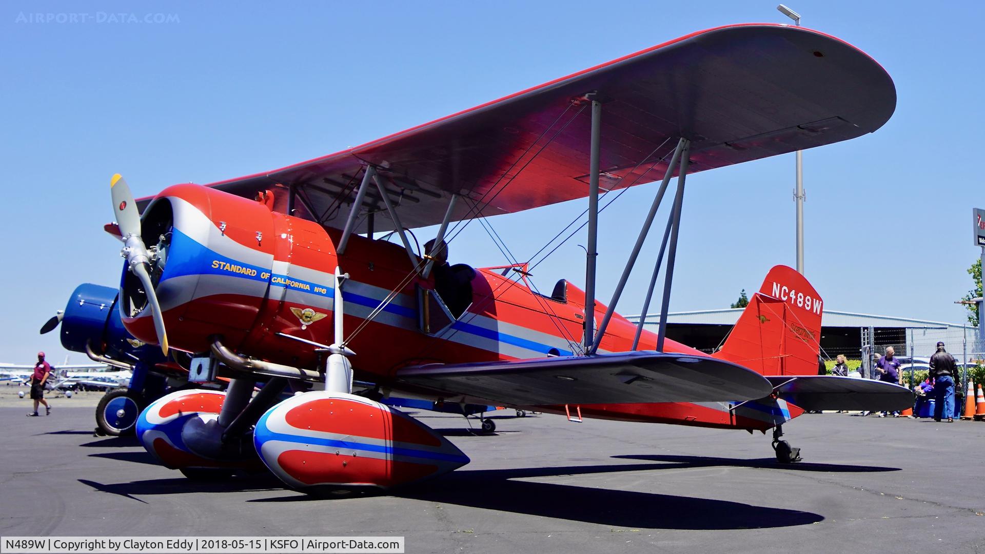 N489W, 1931 Stearman 4-CM-1 Senior Speedmail C/N 4037, Buchanan Field Concord California 2018.