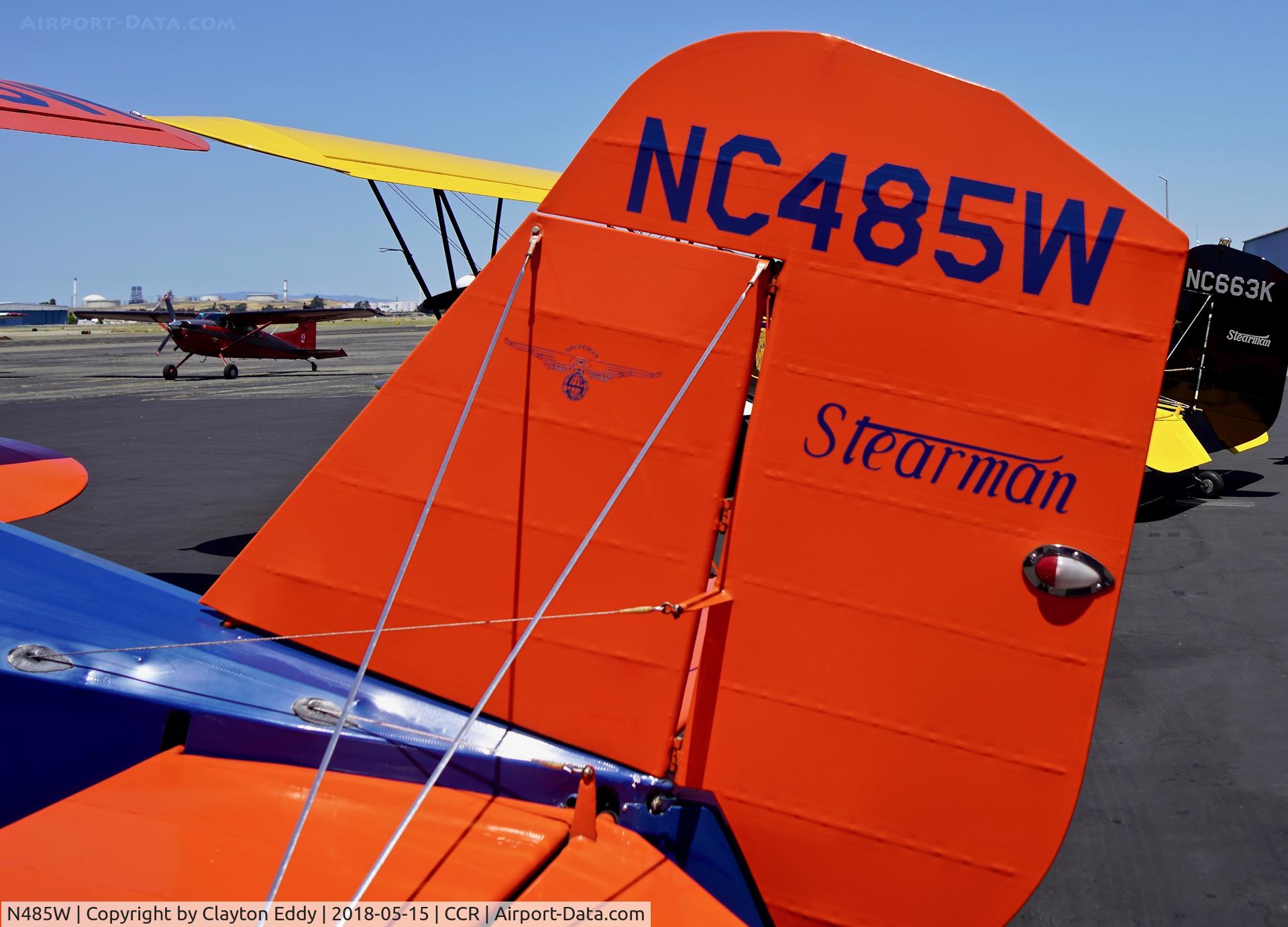 N485W, 1931 Stearman 4-E Junior Speedmail C/N 4033, Buchanan Field Concord California 2018.