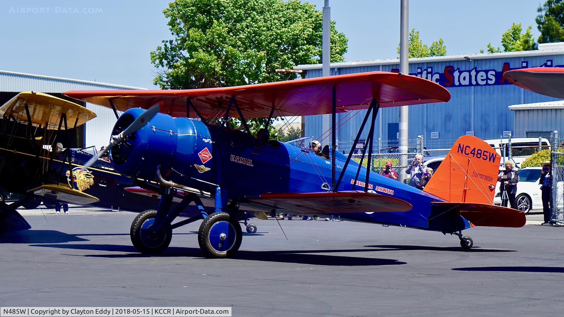 N485W, 1931 Stearman 4-E Junior Speedmail C/N 4033, Buchanan Field Concord California 2018.