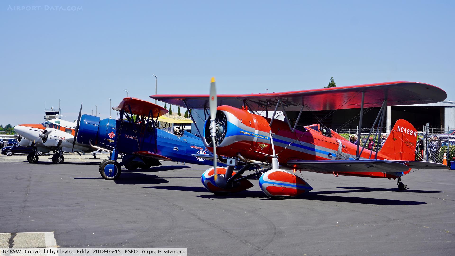 N489W, 1931 Stearman 4-CM-1 Senior Speedmail C/N 4037, Buchanan Field Concord California 2018.