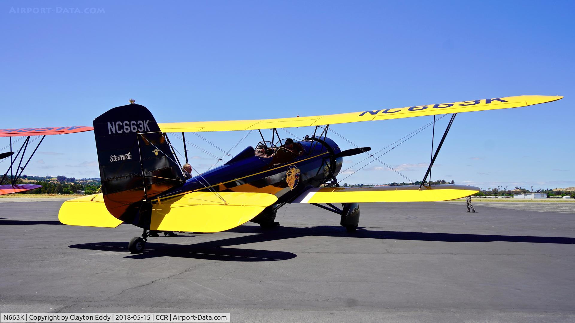 N663K, 1930 Stearman 4-E Junior Speedmail C/N 4005, Buchanan Field Concord California 2018.
