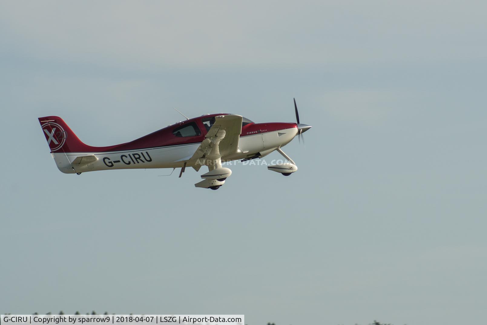 G-CIRU, 2009 Cirrus SR20 C/N 2023, Leaving Grenchen