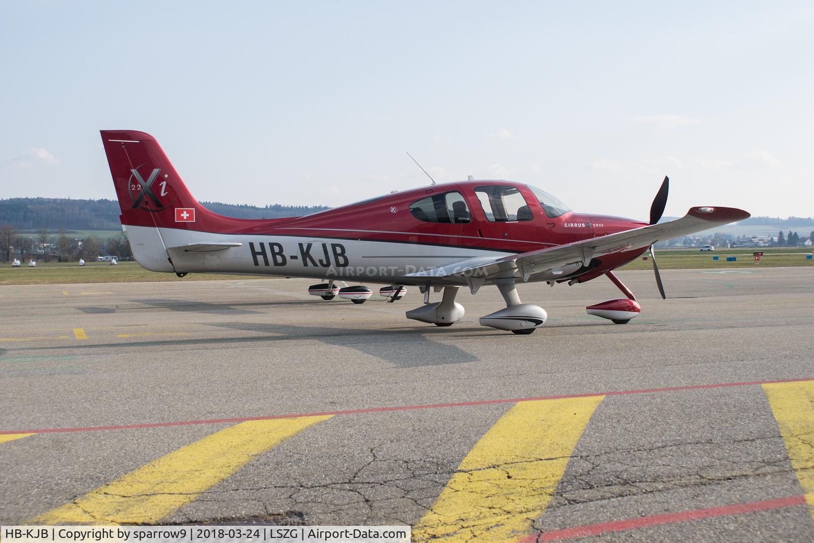 HB-KJB, 2009 Cirrus SR22 C/N 3484, At Grenchen