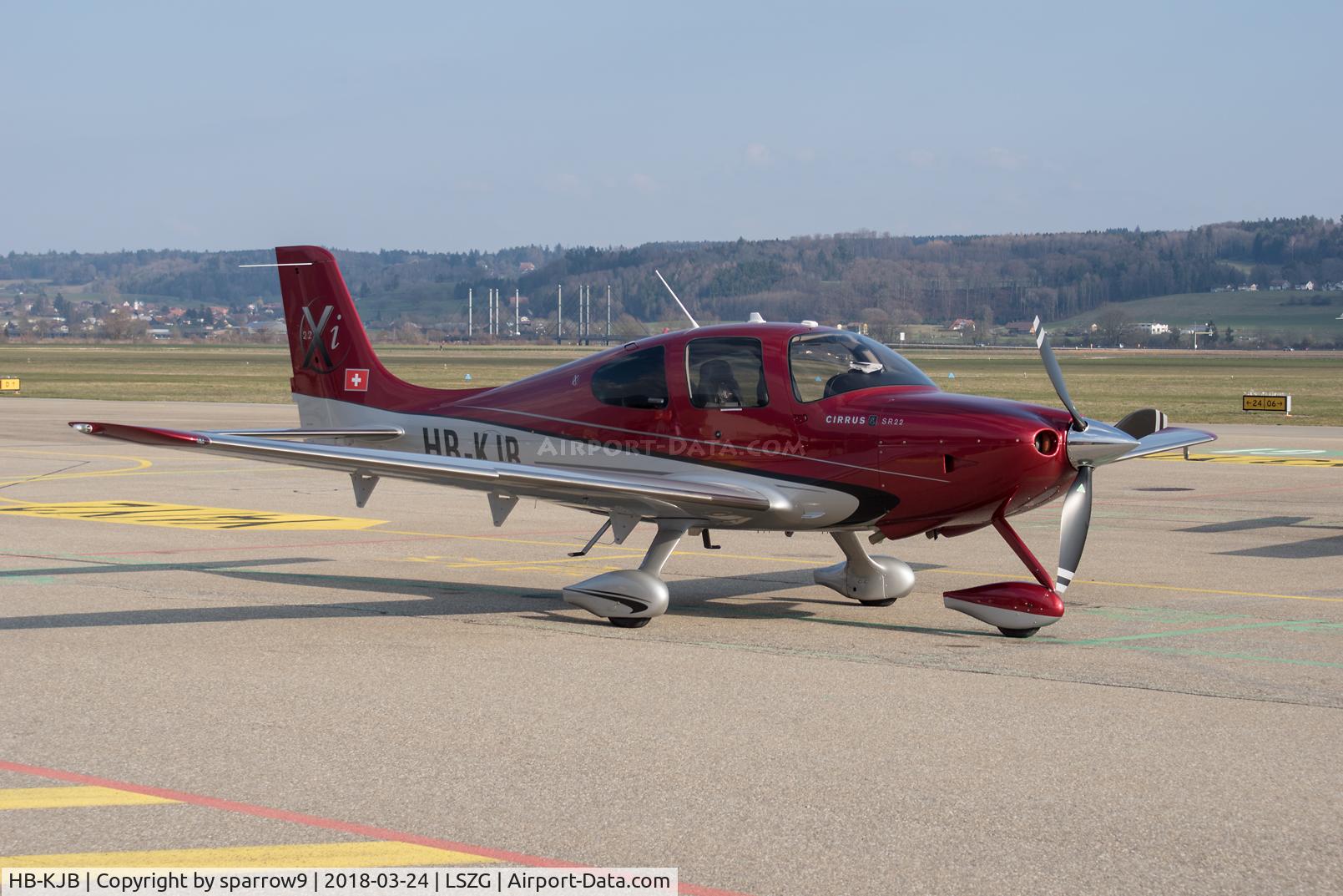 HB-KJB, 2009 Cirrus SR22 C/N 3484, At Grenchen