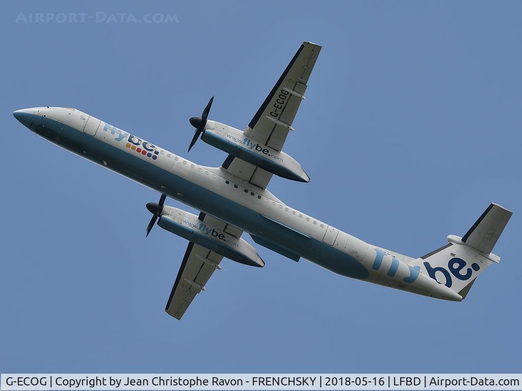 G-ECOG, 2008 De Havilland Canada DHC-8-402Q Dash 8 C/N 4220, FlyBe take off runway 23