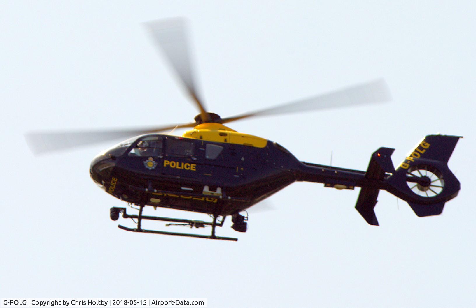 G-POLG, 2002 Eurocopter EC-135T-2+ C/N 0228, Circling low over Amwell in Herts