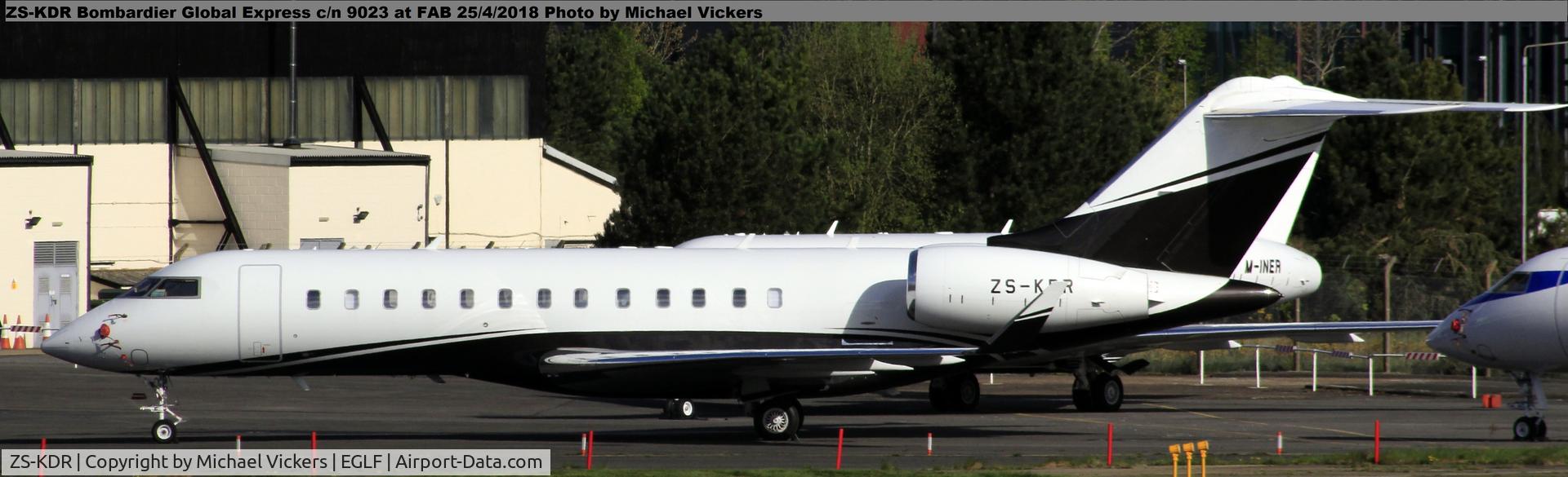 ZS-KDR, Bombardier Global Express (BD-700-1A10) C/N 9023, Seen on the east apron