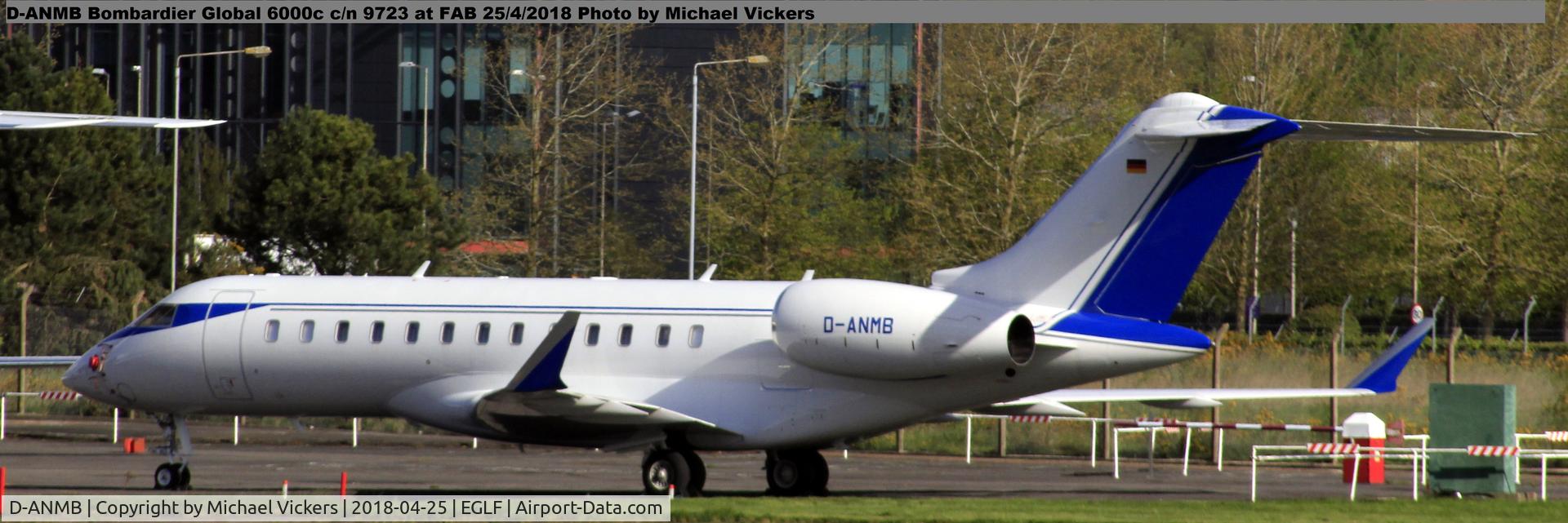 D-ANMB, 2015 Bombardier BD-700-1A10 Global 6000 C/N 9723, lovely scheme