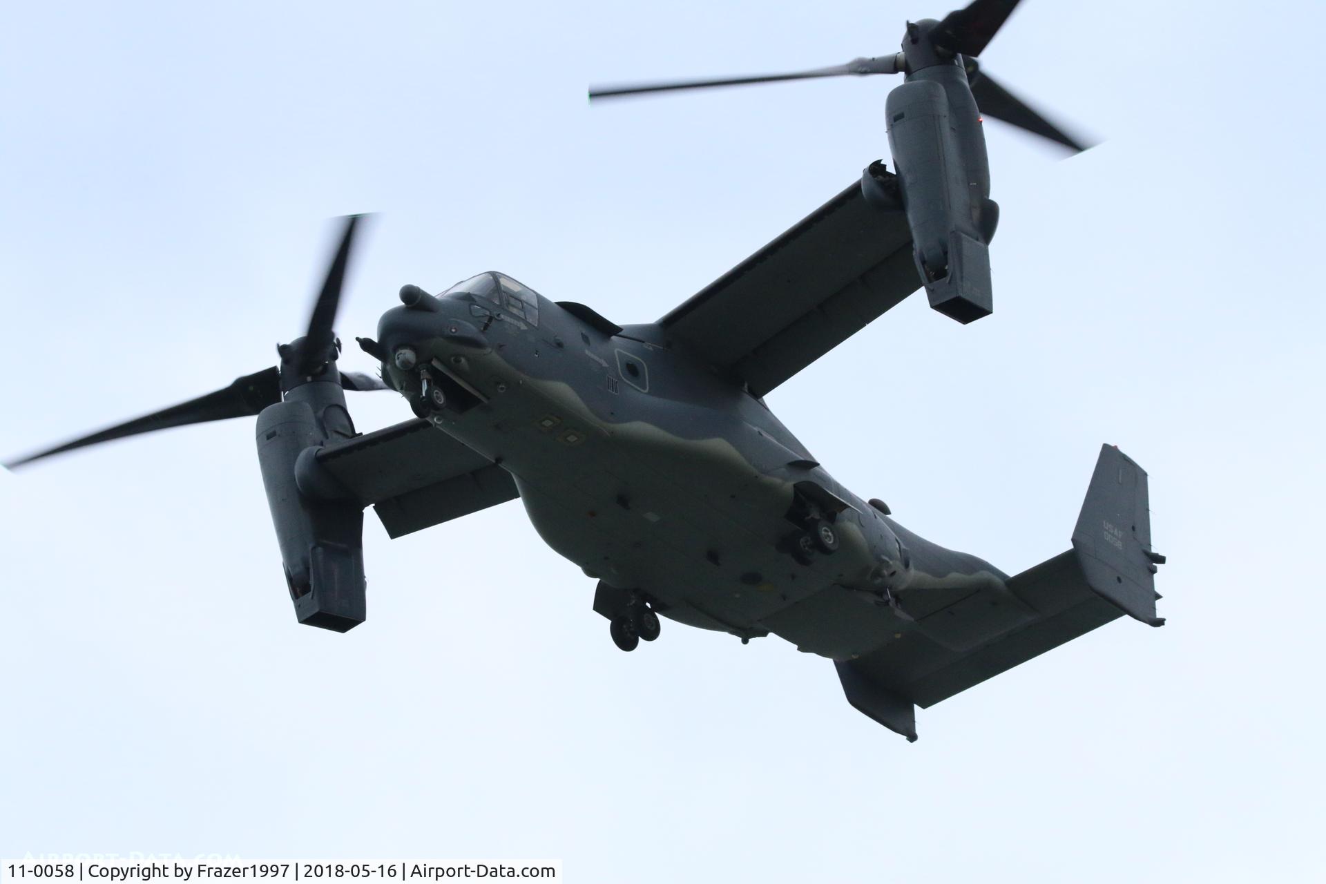 11-0058, 2011 Bell-Boeing CV-22B Osprey C/N D1037, local ops