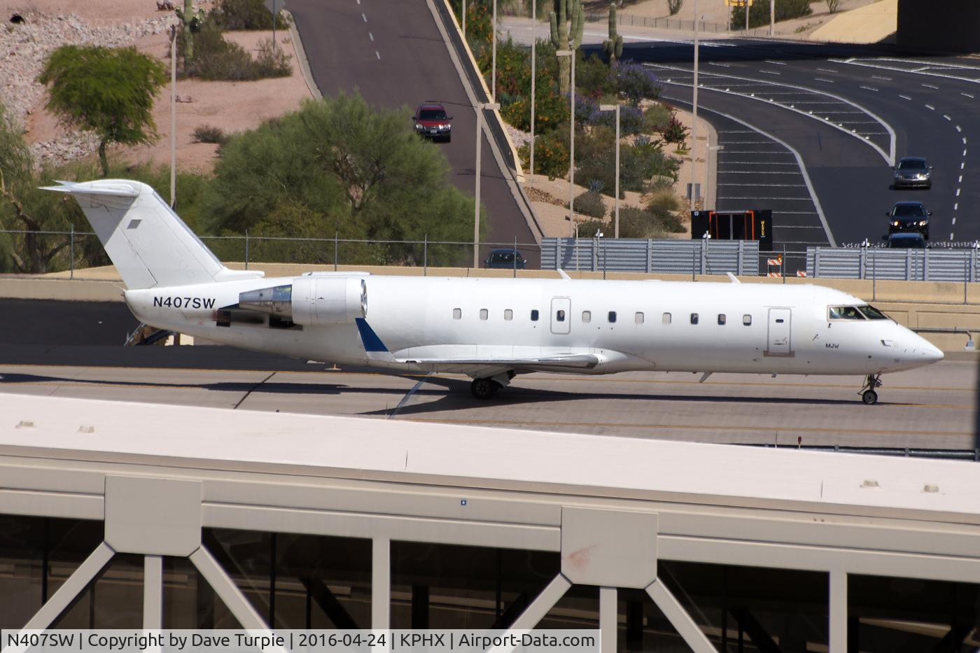 N407SW, 1994 Canadair CRJ-200LR (CL-600-2B19) C/N 7034, The plane has been flying with Mesa Airlines for a few years. I guess they ran out of paint.