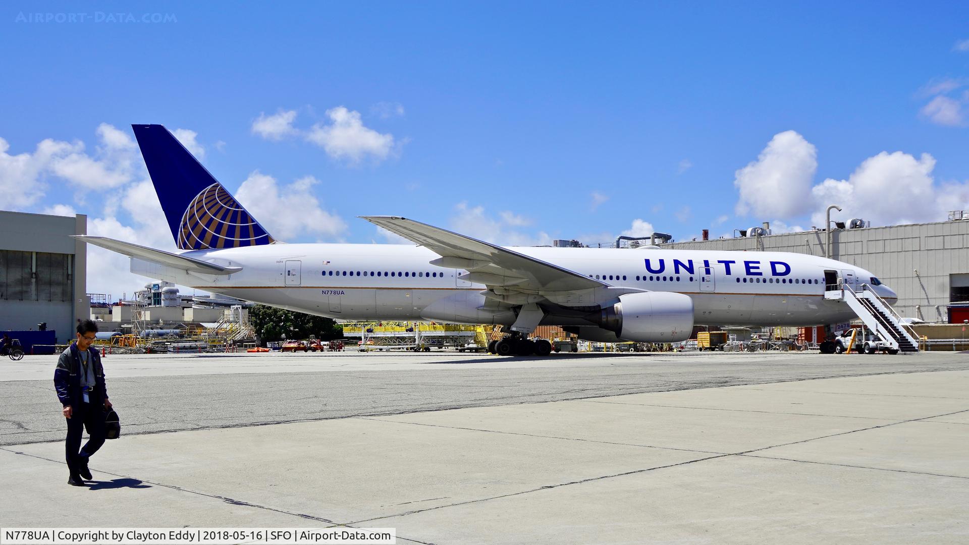 N778UA, 1996 Boeing 777-222 C/N 26940, SFO 2018.