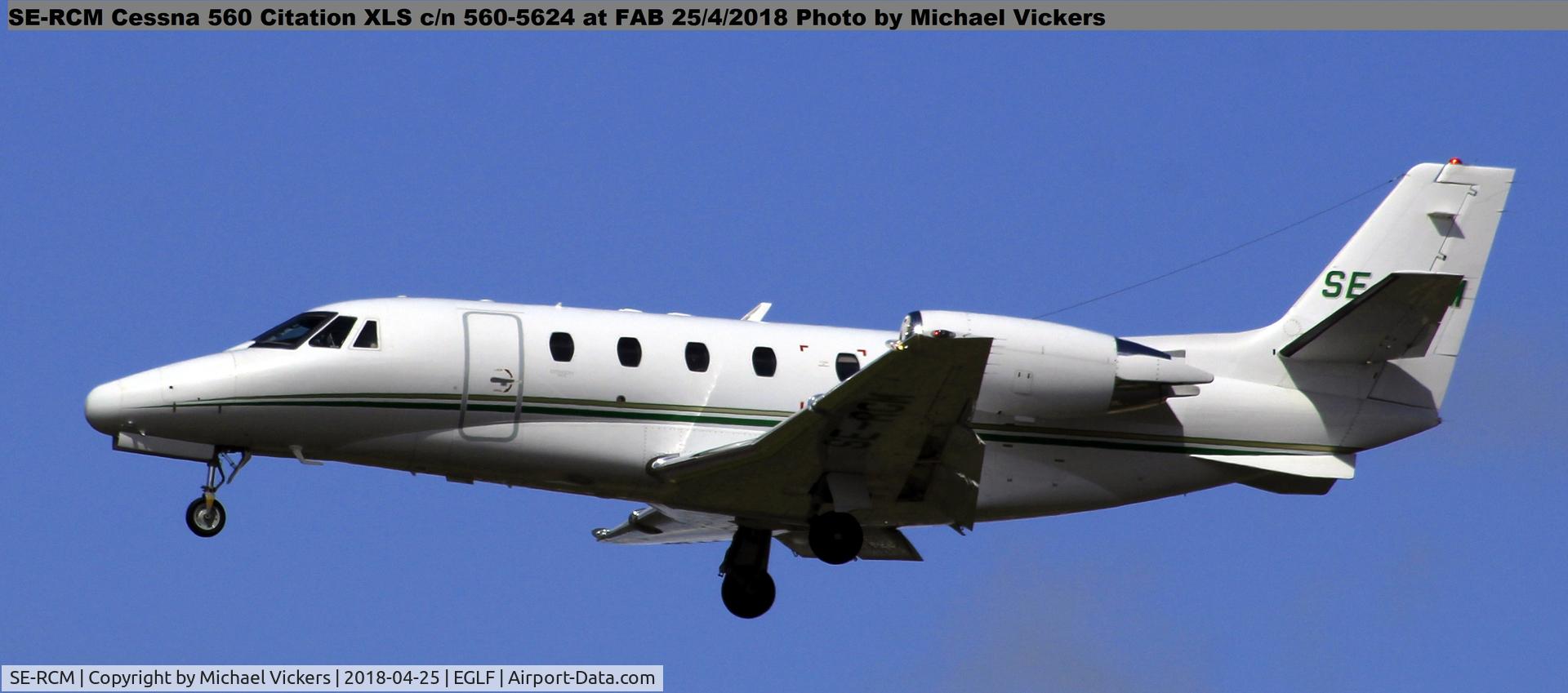 SE-RCM, 2006 Cessna 560XLS Citation Excel C/N 560-5624, Landing runway 24