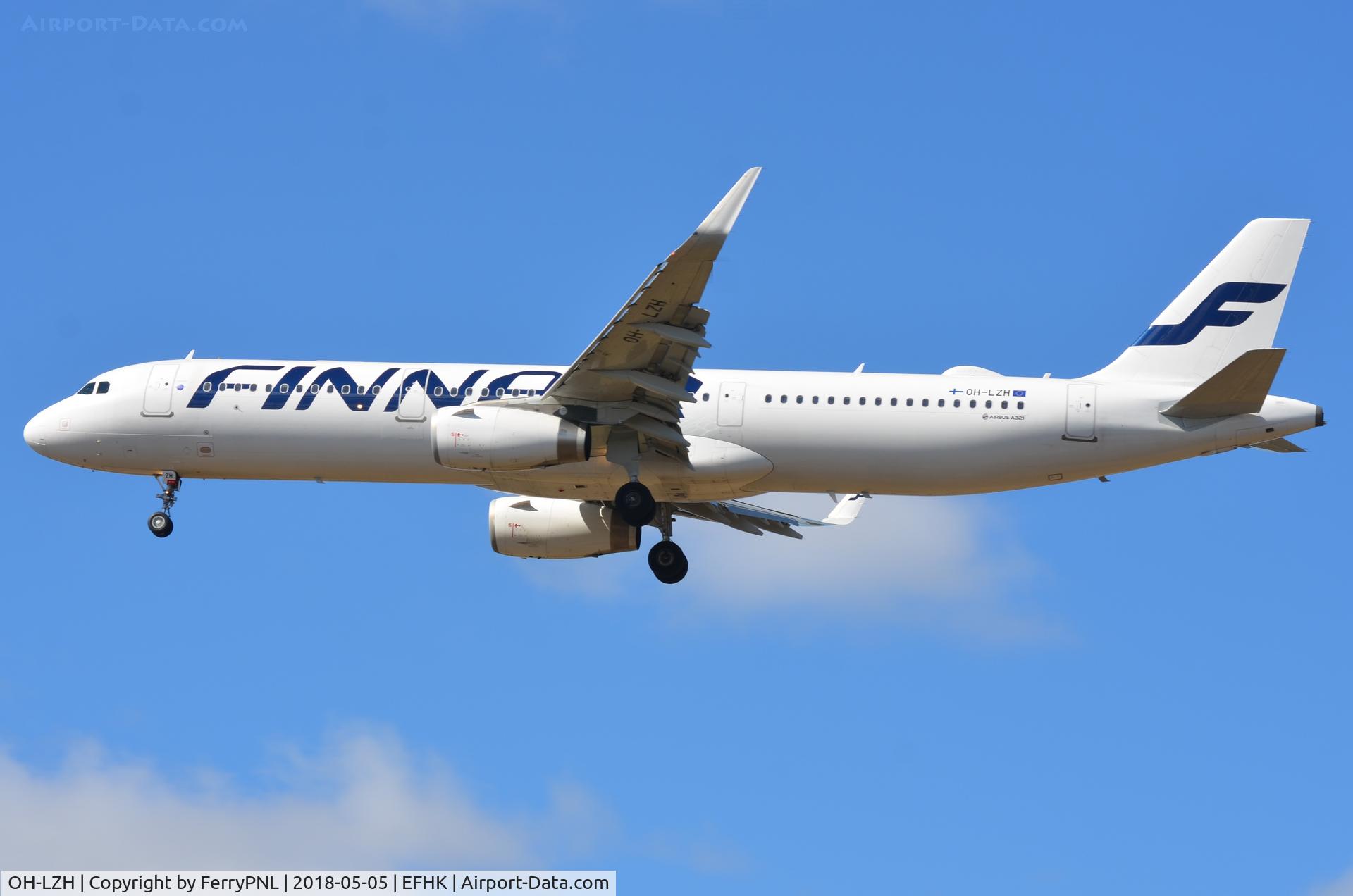 OH-LZH, 2013 Airbus A321-231 C/N 5803, Finnair A321 returning to base.