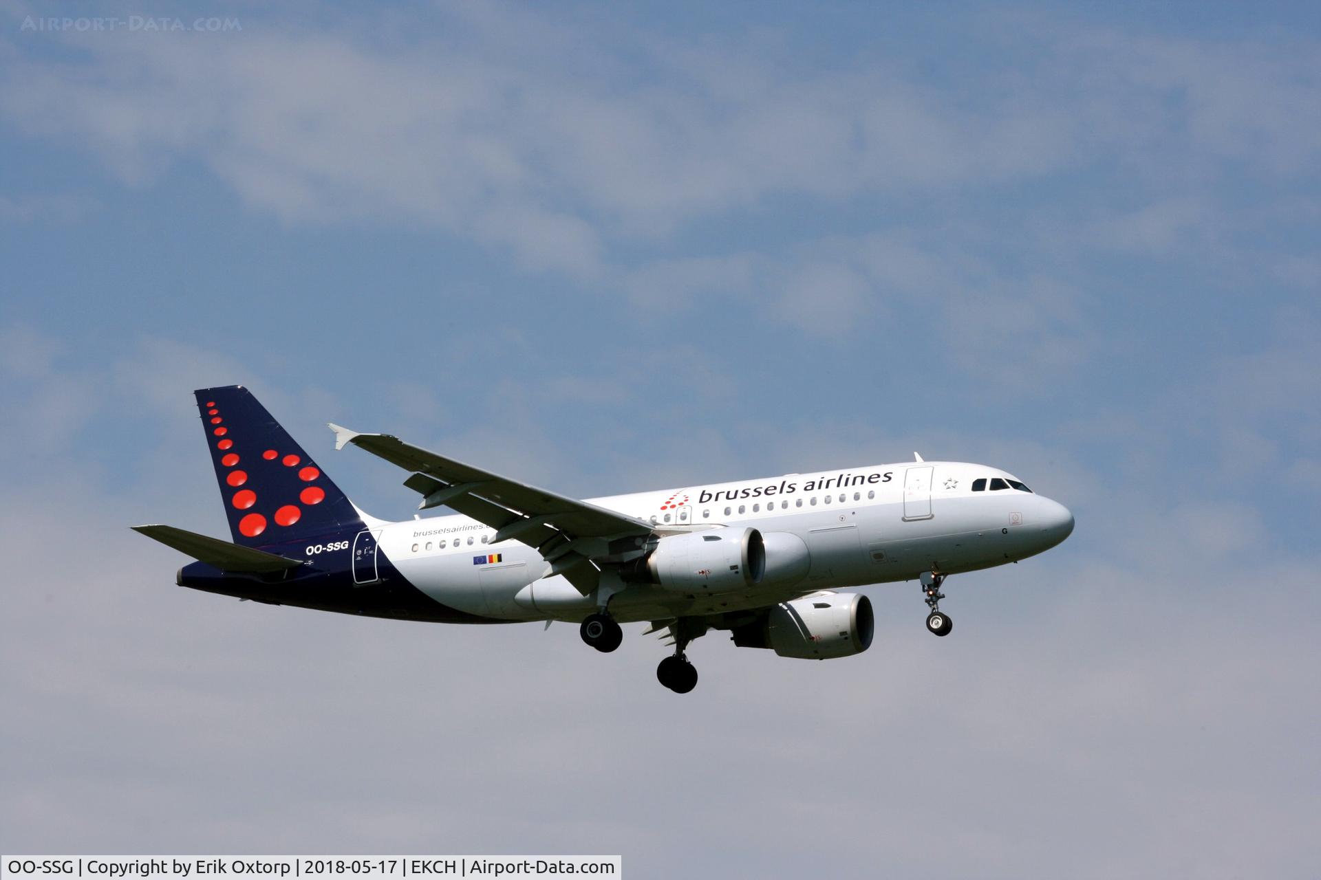 OO-SSG, 2000 Airbus A319-112 C/N 1160, OO-SSG landing rw 04L