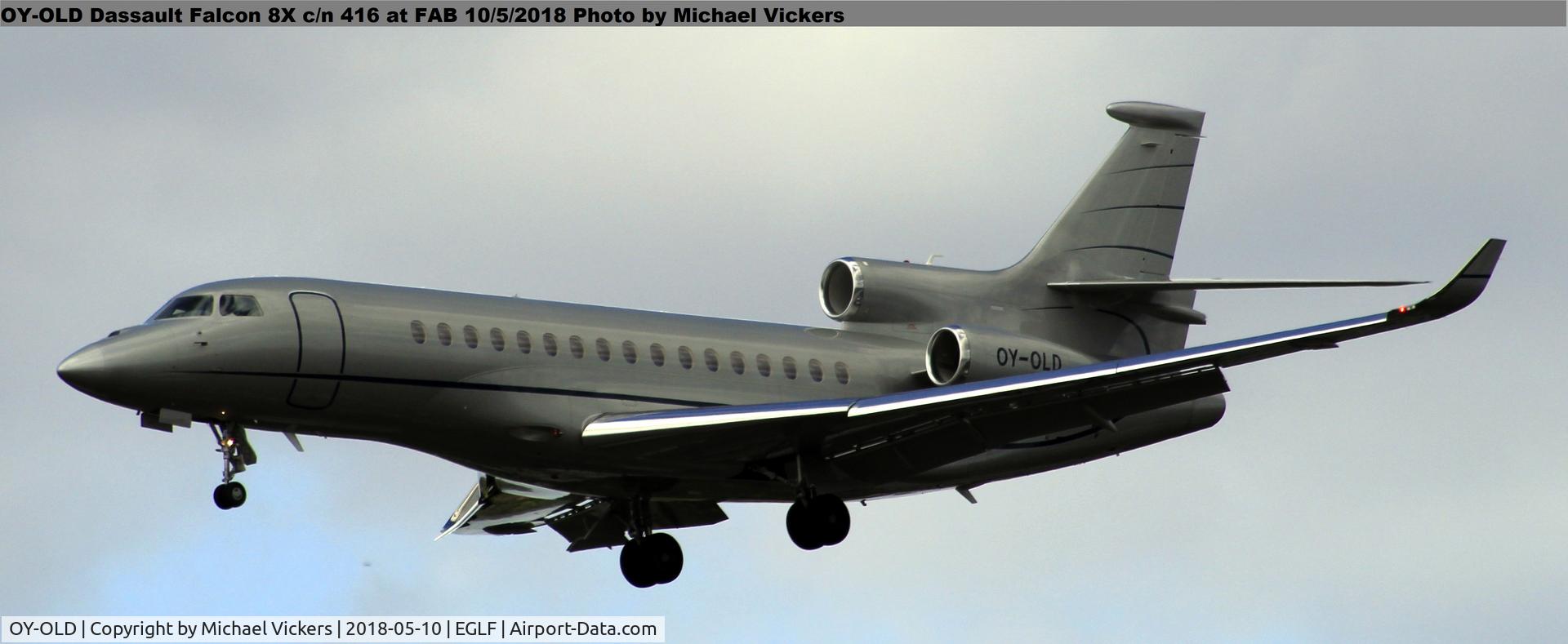OY-OLD, Dassault Falcon 8X C/N 416, Landing runway 24