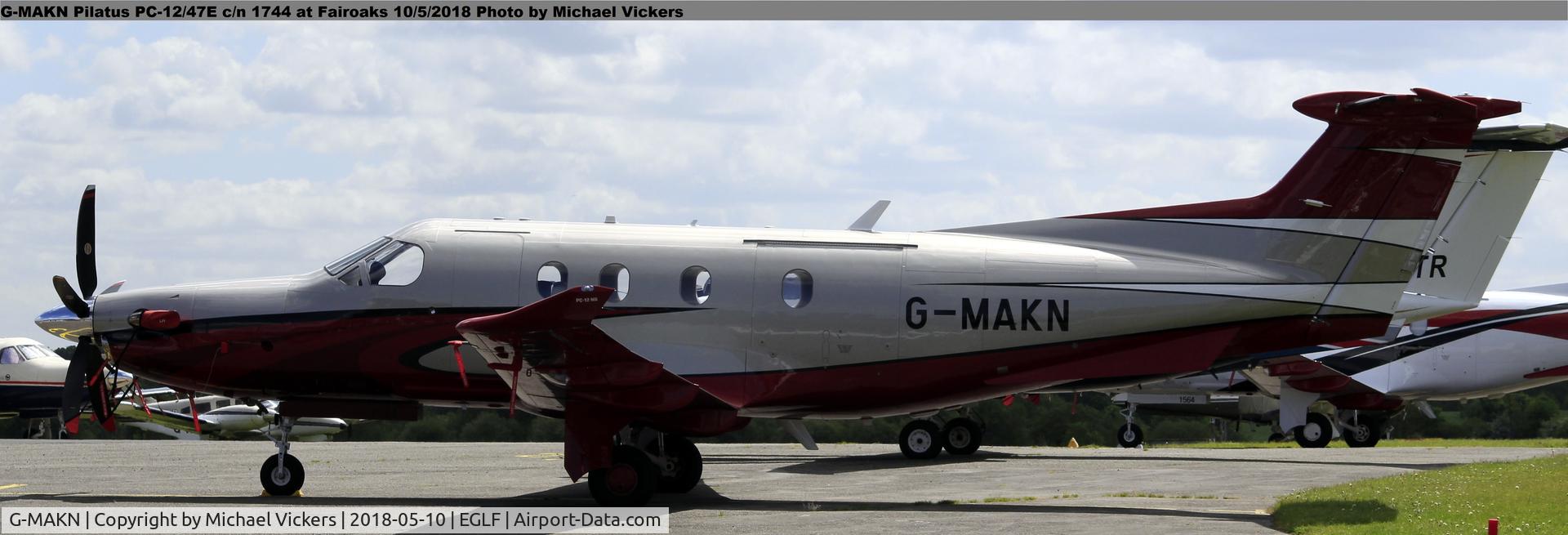 G-MAKN, 2017 Pilatus PC-12/47E C/N 1744, Fairoaks is good for Biz-Props