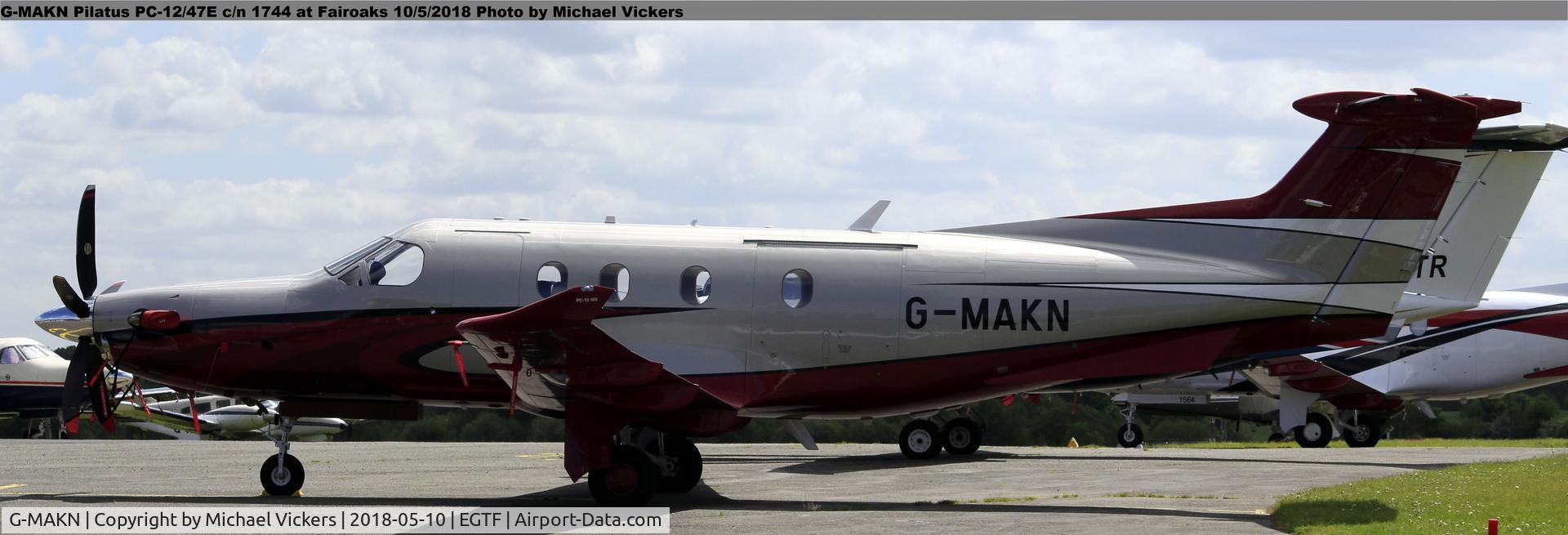 G-MAKN, 2017 Pilatus PC-12/47E C/N 1744, Fairoaks is good for Biz-Props