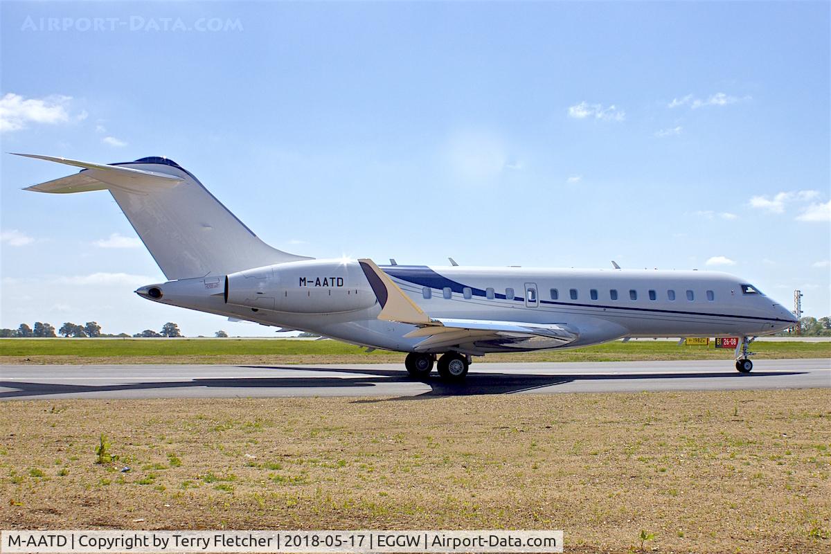 M-AATD, 2017 Bombardier BD-700-1A10 Global 6000 C/N 9766, at Luton