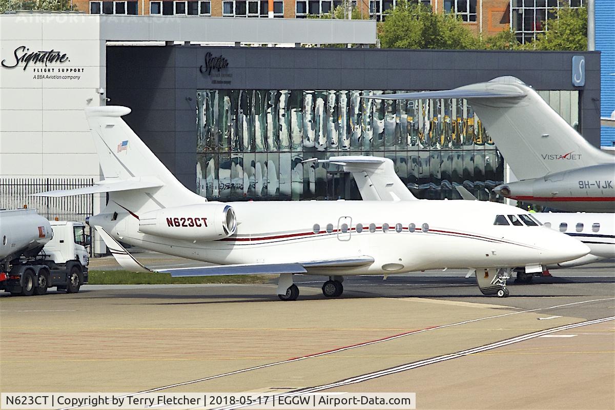 N623CT, 2007 Dassault Falcon 2000EX C/N 142, at Luton